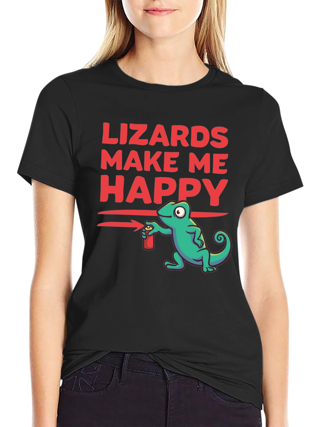 Lizards Make Me Happy Graphic Tee