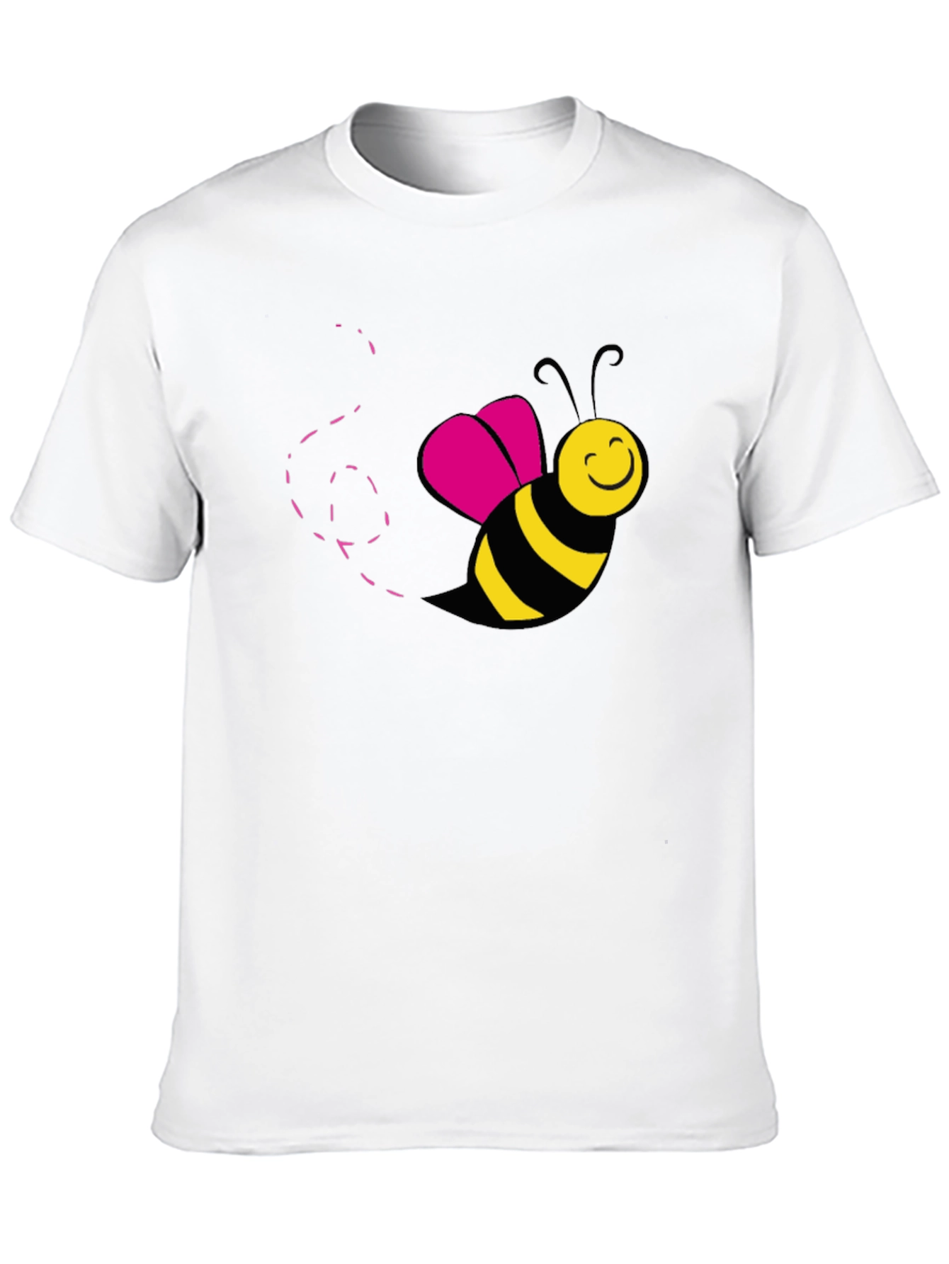 Bee Happy Graphic T-Shirt - Black Cotton Tee