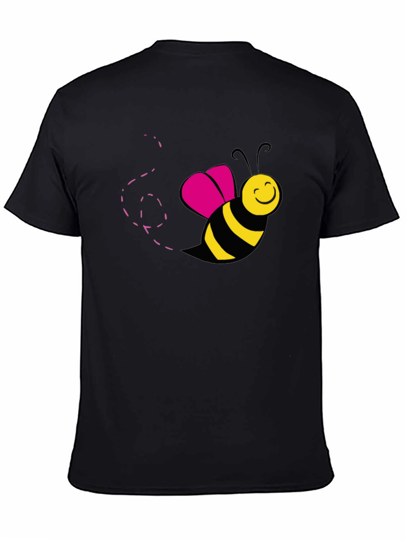 Bee Happy Graphic T-Shirt - Black Cotton Tee