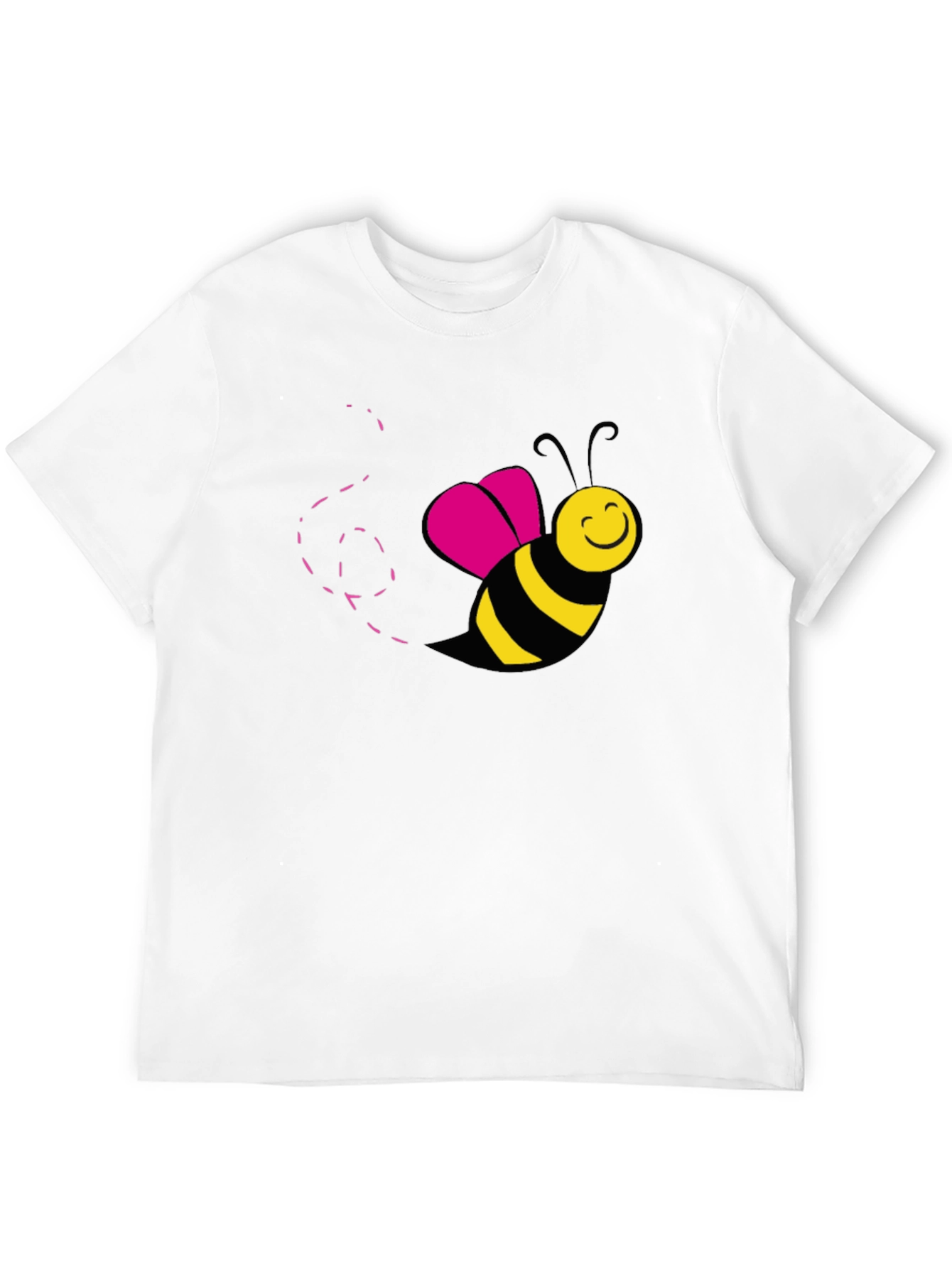 Bee Happy Graphic T-Shirt - Black Cotton Tee