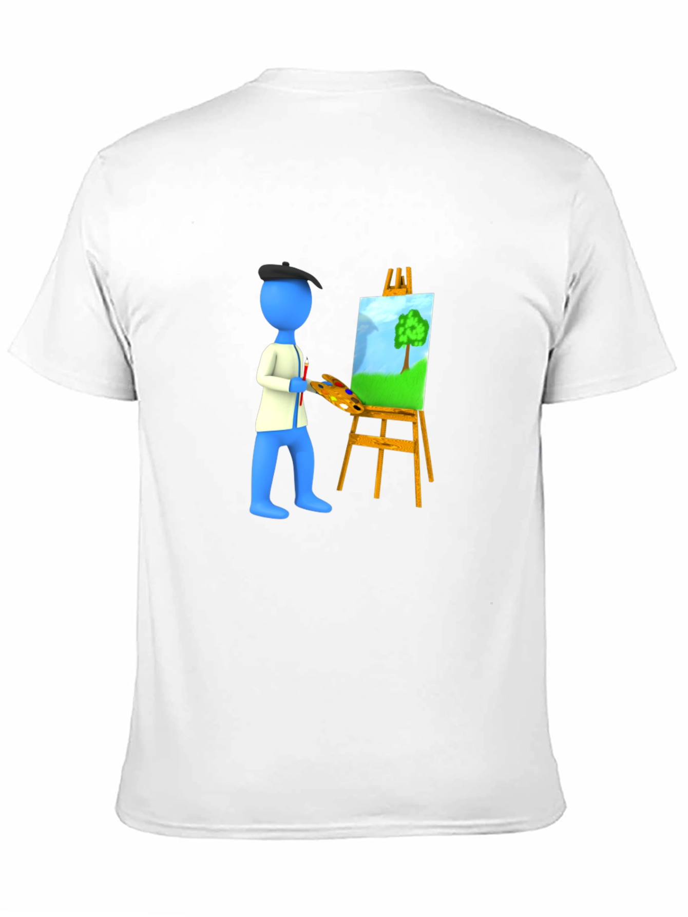 Artist Graphic Tee - Black Cotton Blend T-Shirt