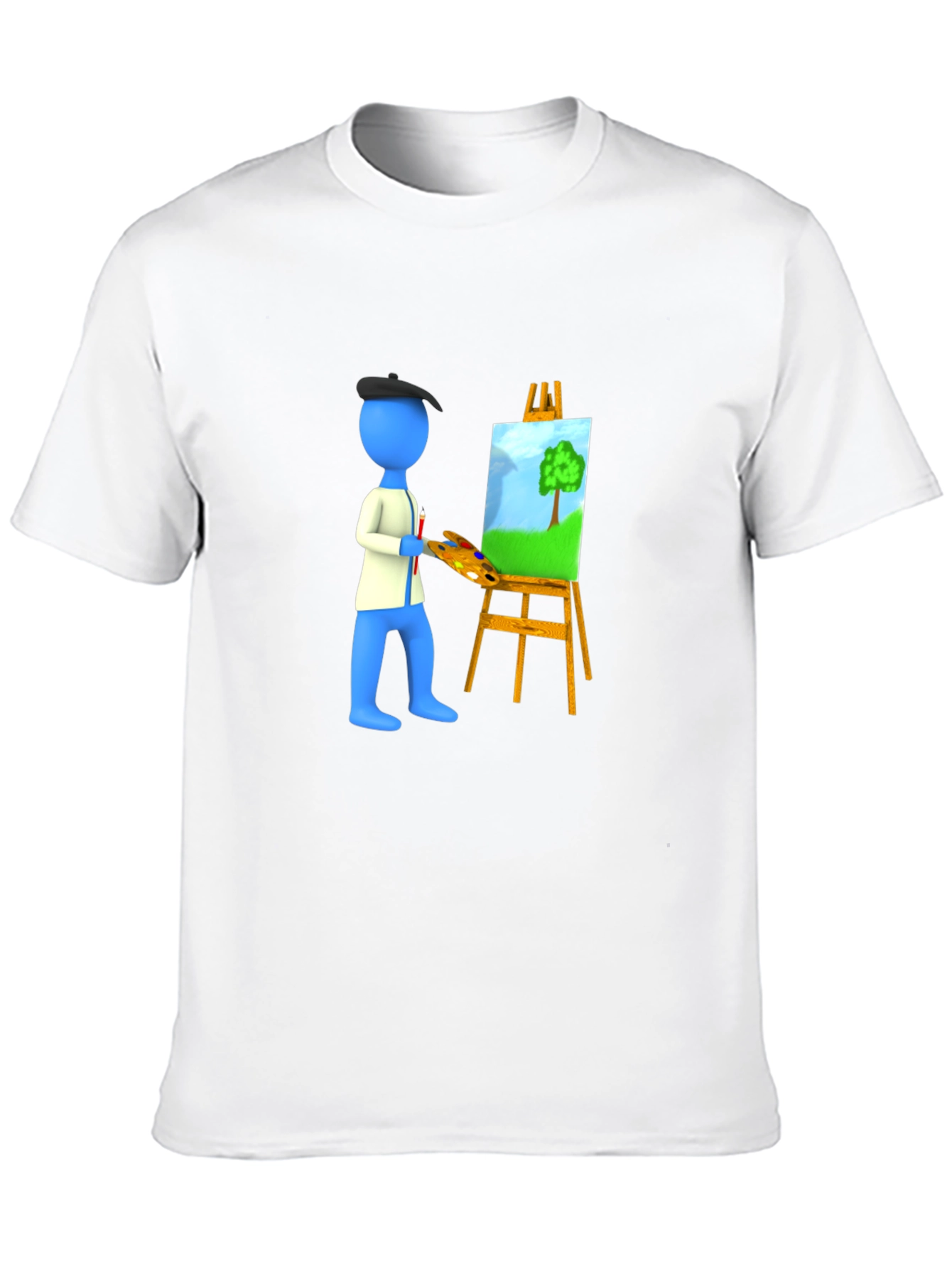 Artist Graphic Tee - Black Cotton Blend T-Shirt