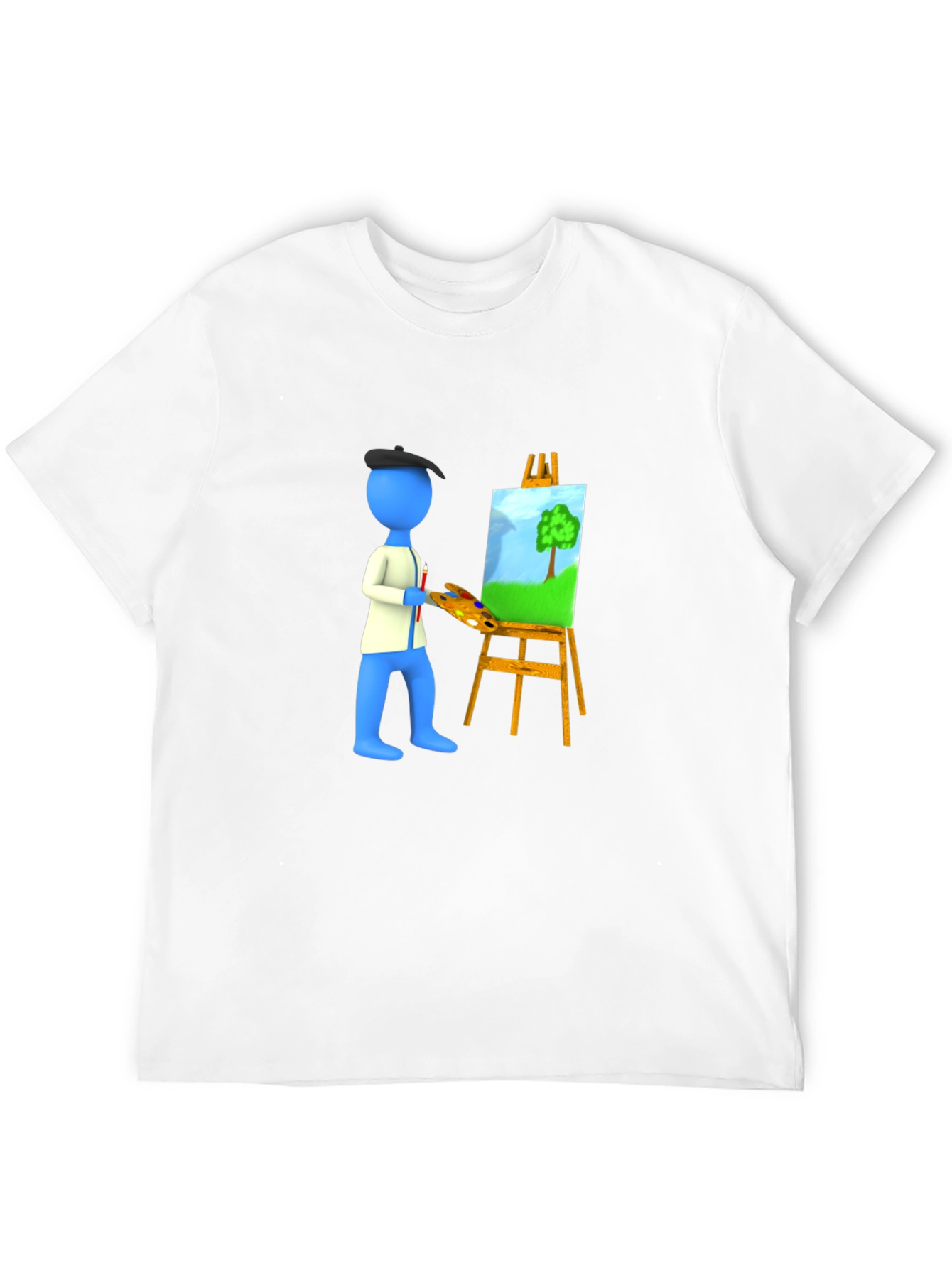 Artist Graphic Tee - Black Cotton Blend T-Shirt