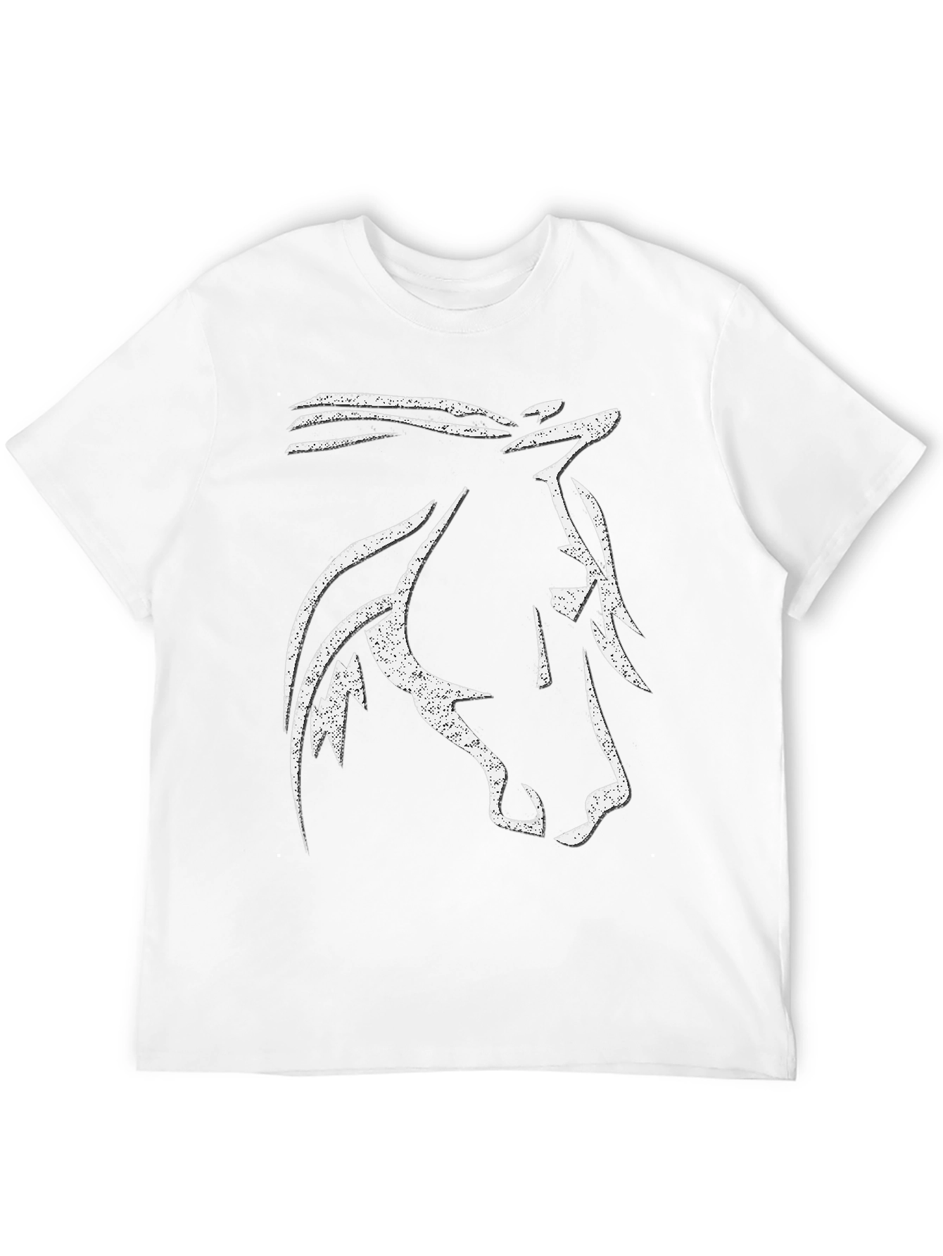Horse Head Graphic Tee - Mens Black T-Shirt