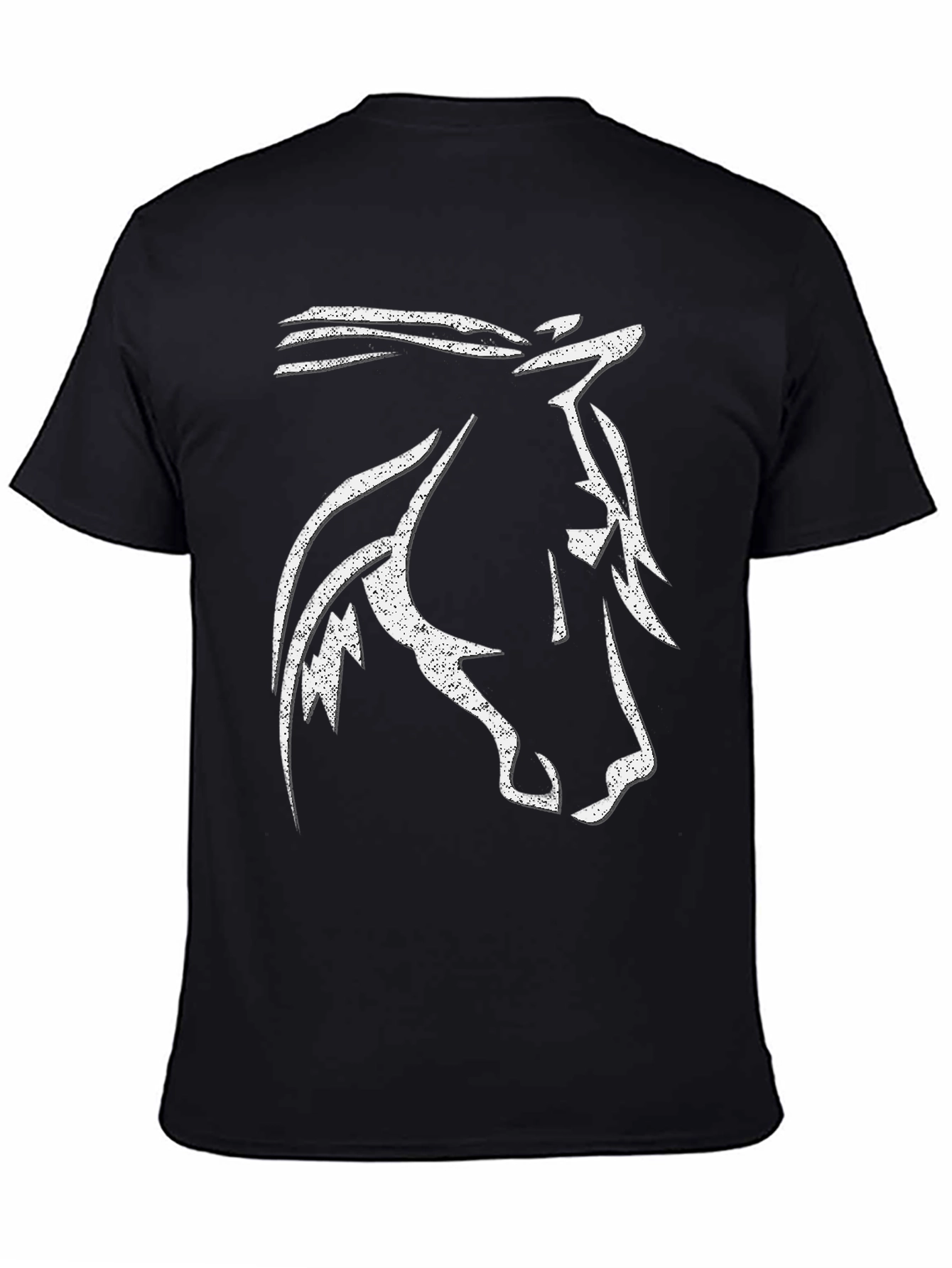 Horse Head Graphic Tee - Mens Black T-Shirt