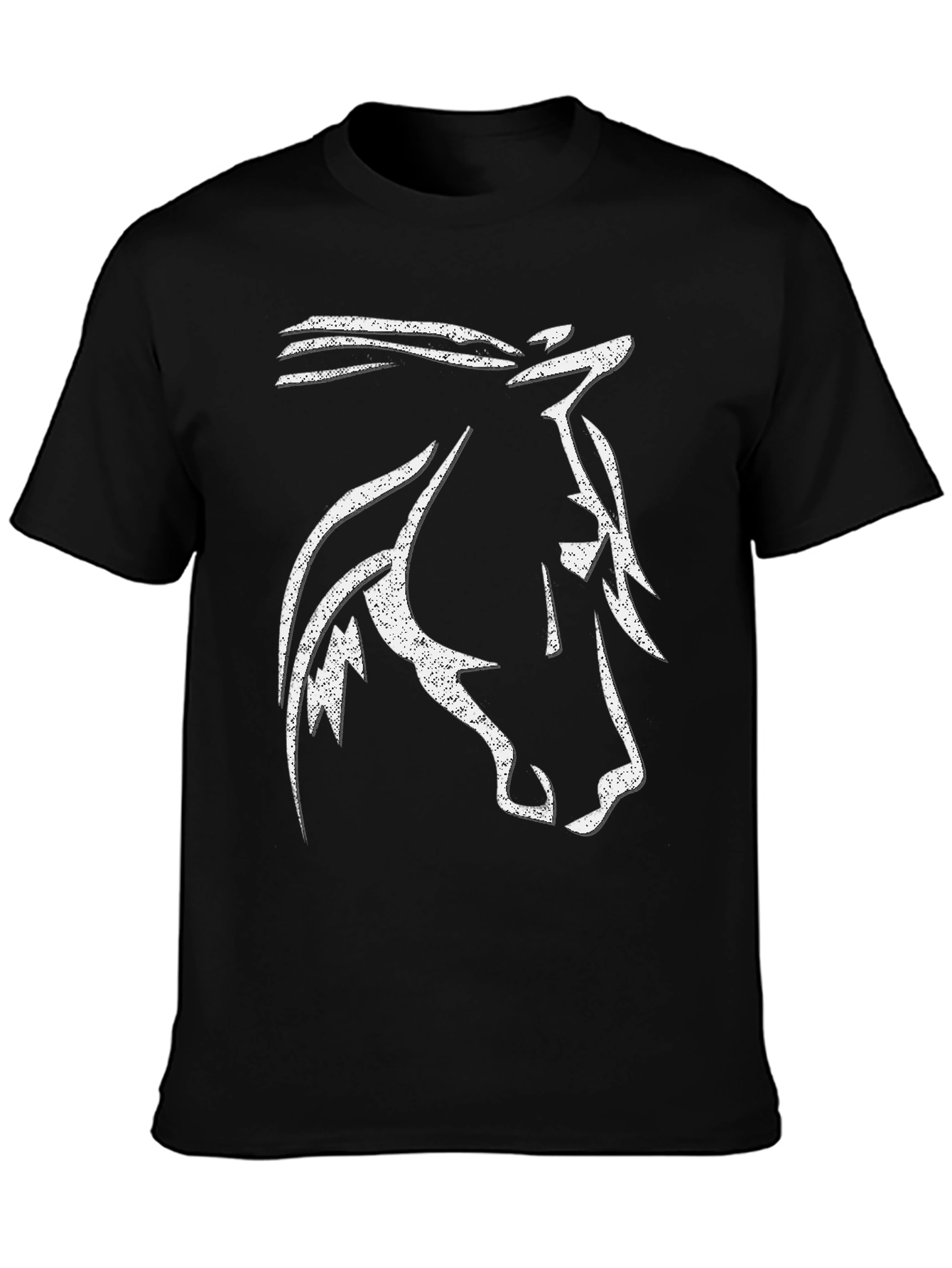 Horse Head Graphic Tee - Mens Black T-Shirt