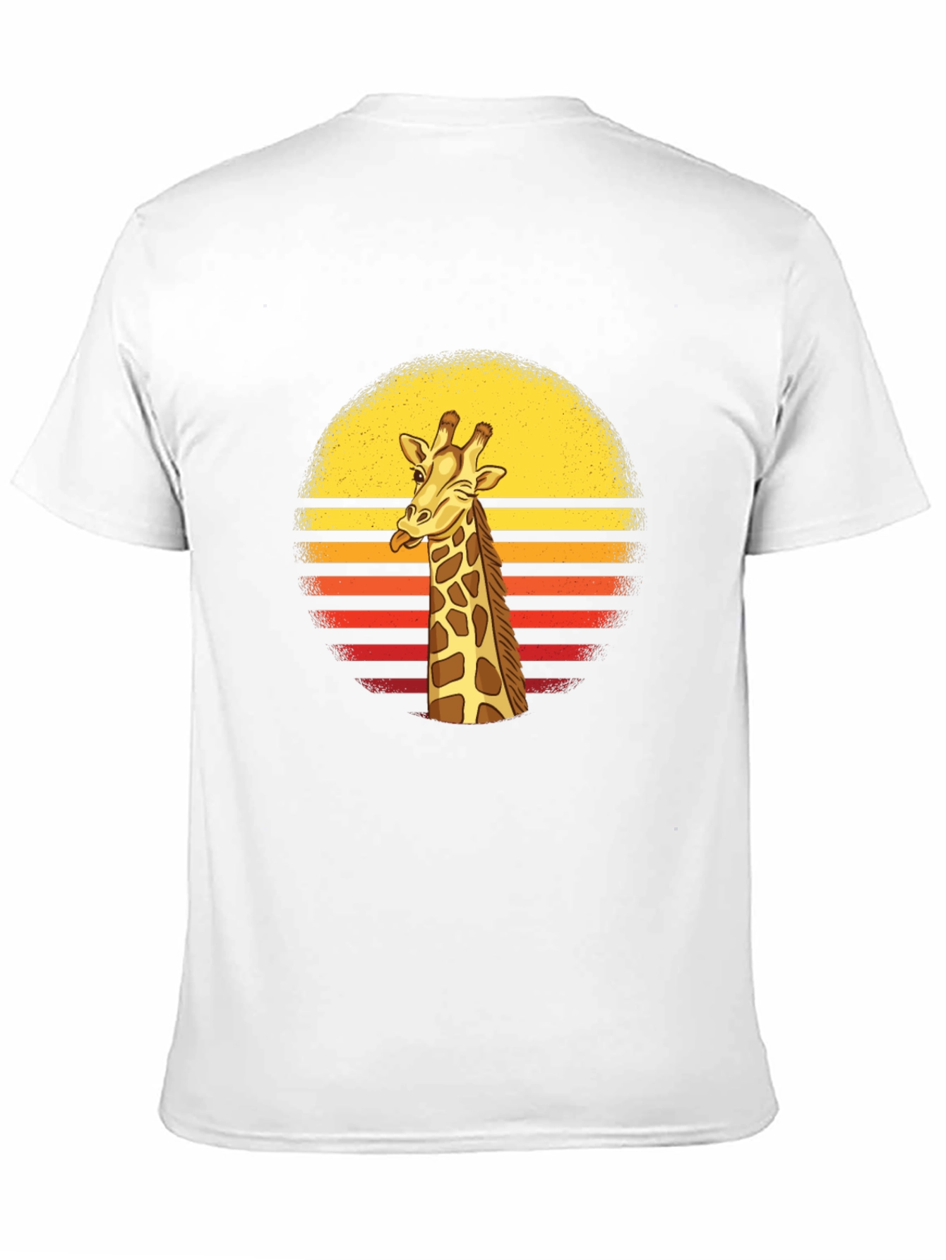 Giraffe Sunset Graphic T-Shirt