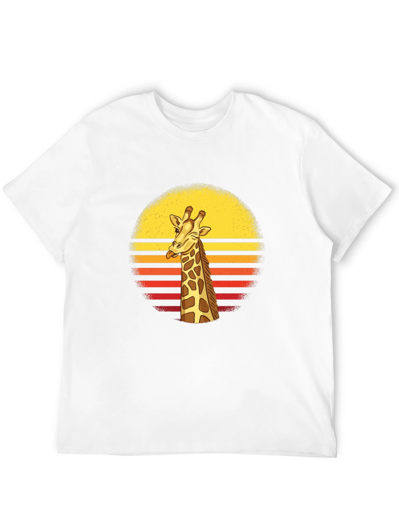 Giraffe Sunset Graphic T-Shirt