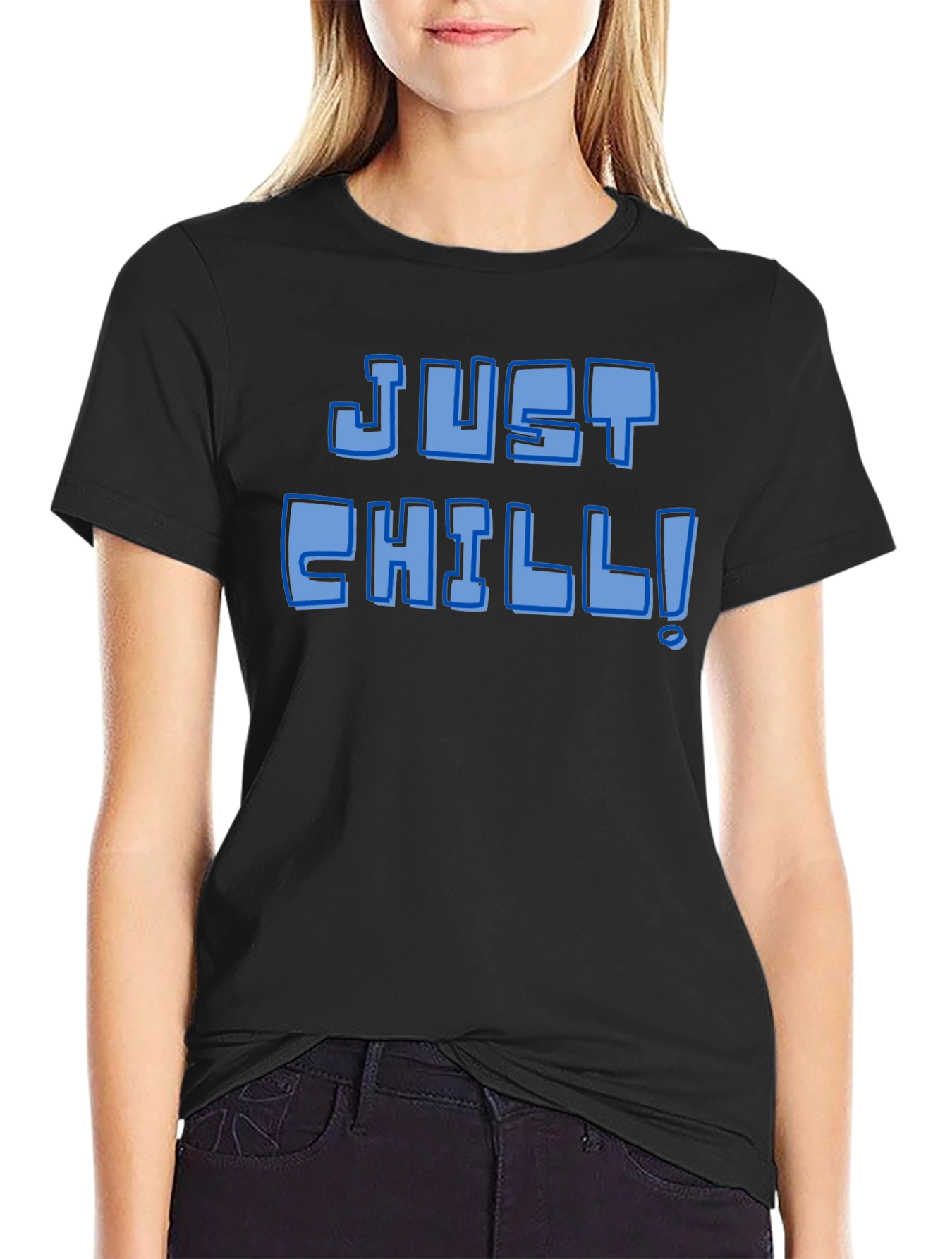 Just Chill! Graphic Tee - Black Short Sleeve