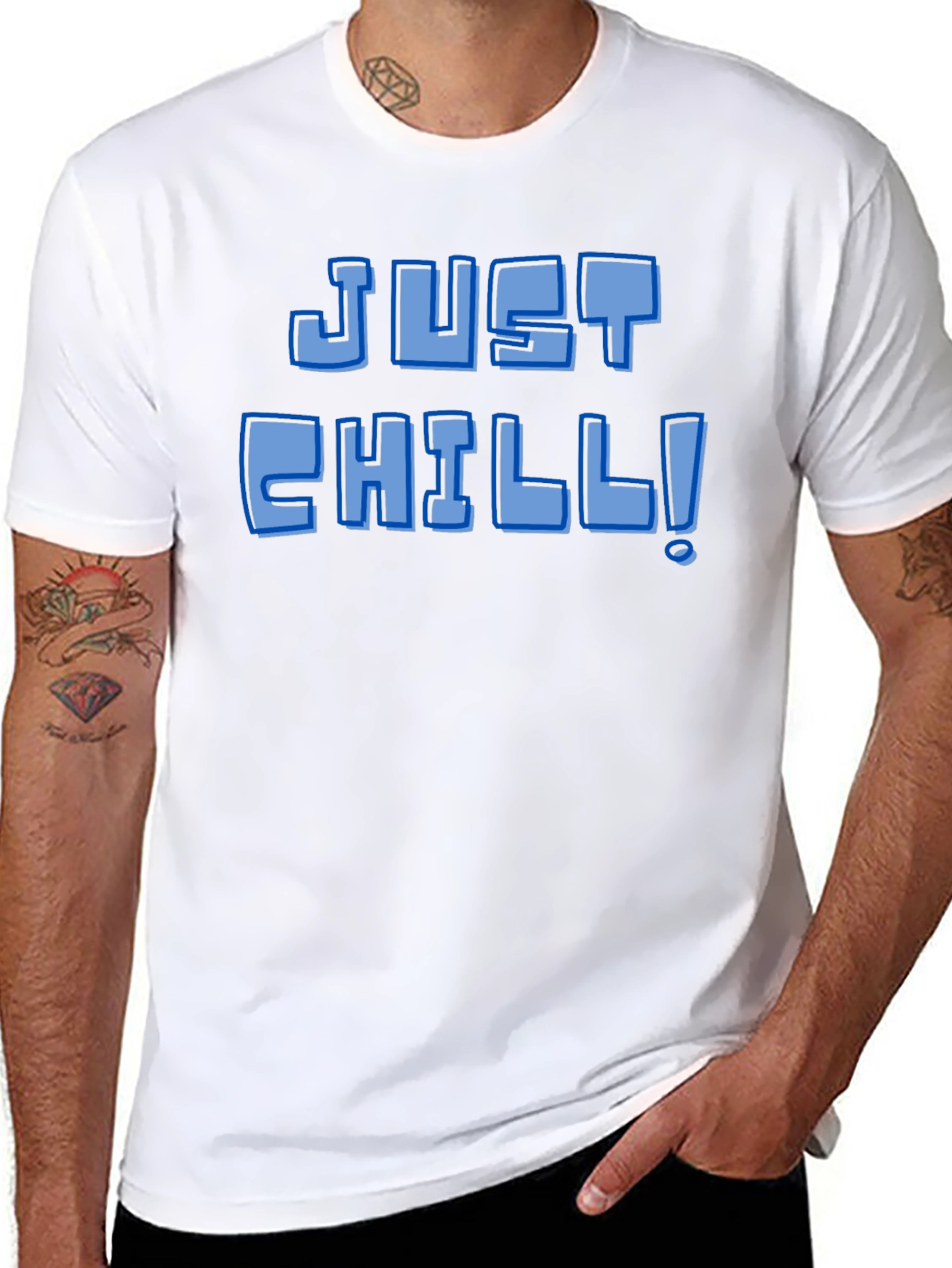 Just Chill! Graphic Tee - Black Short Sleeve