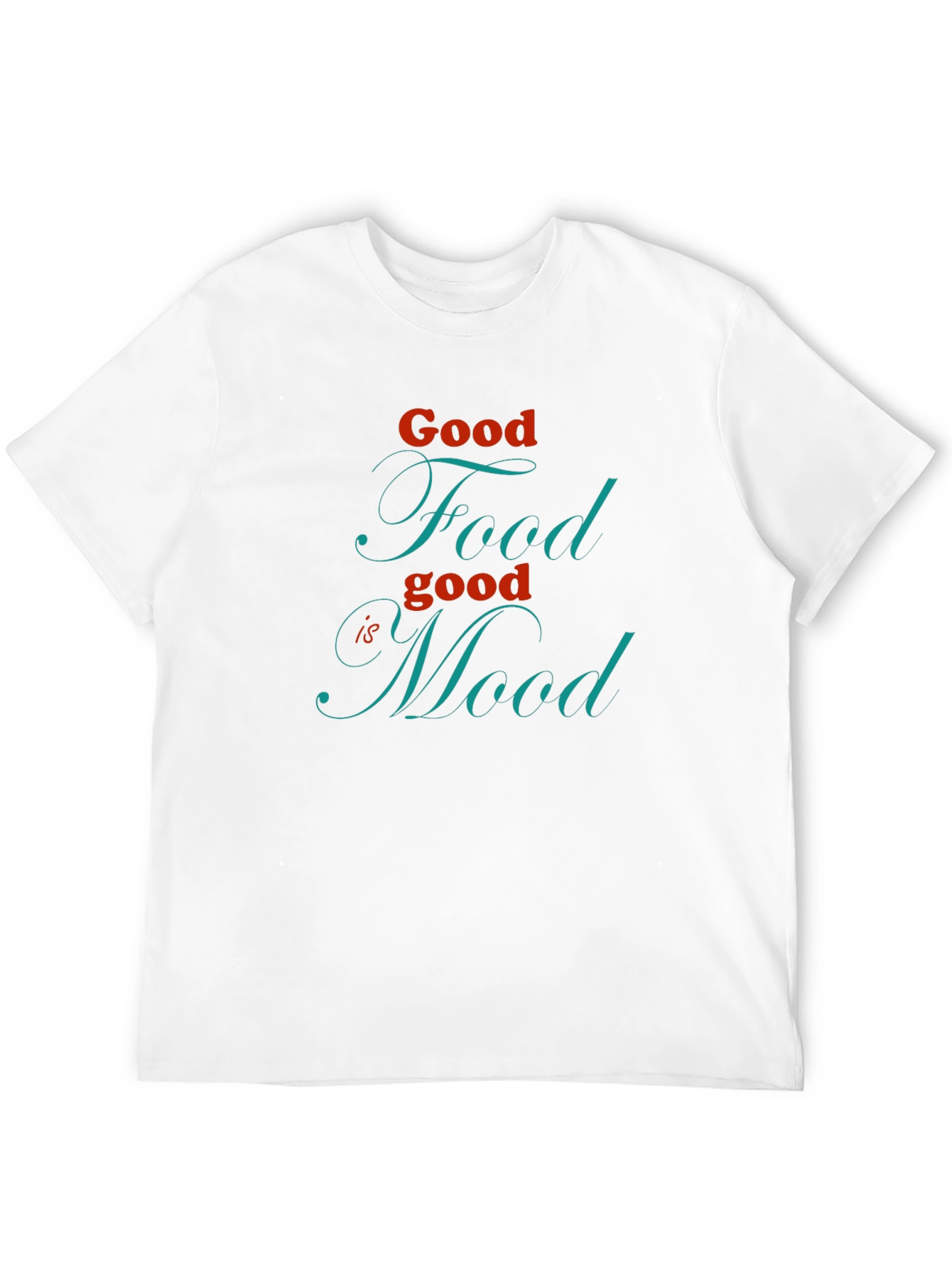 Good Food Good Mood Black Graphic T-Shirt