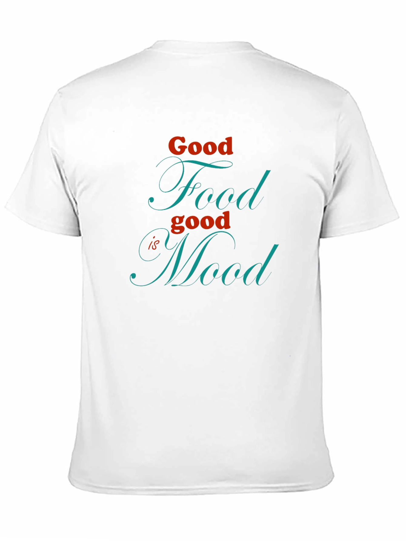 Good Food Good Mood Black Graphic T-Shirt