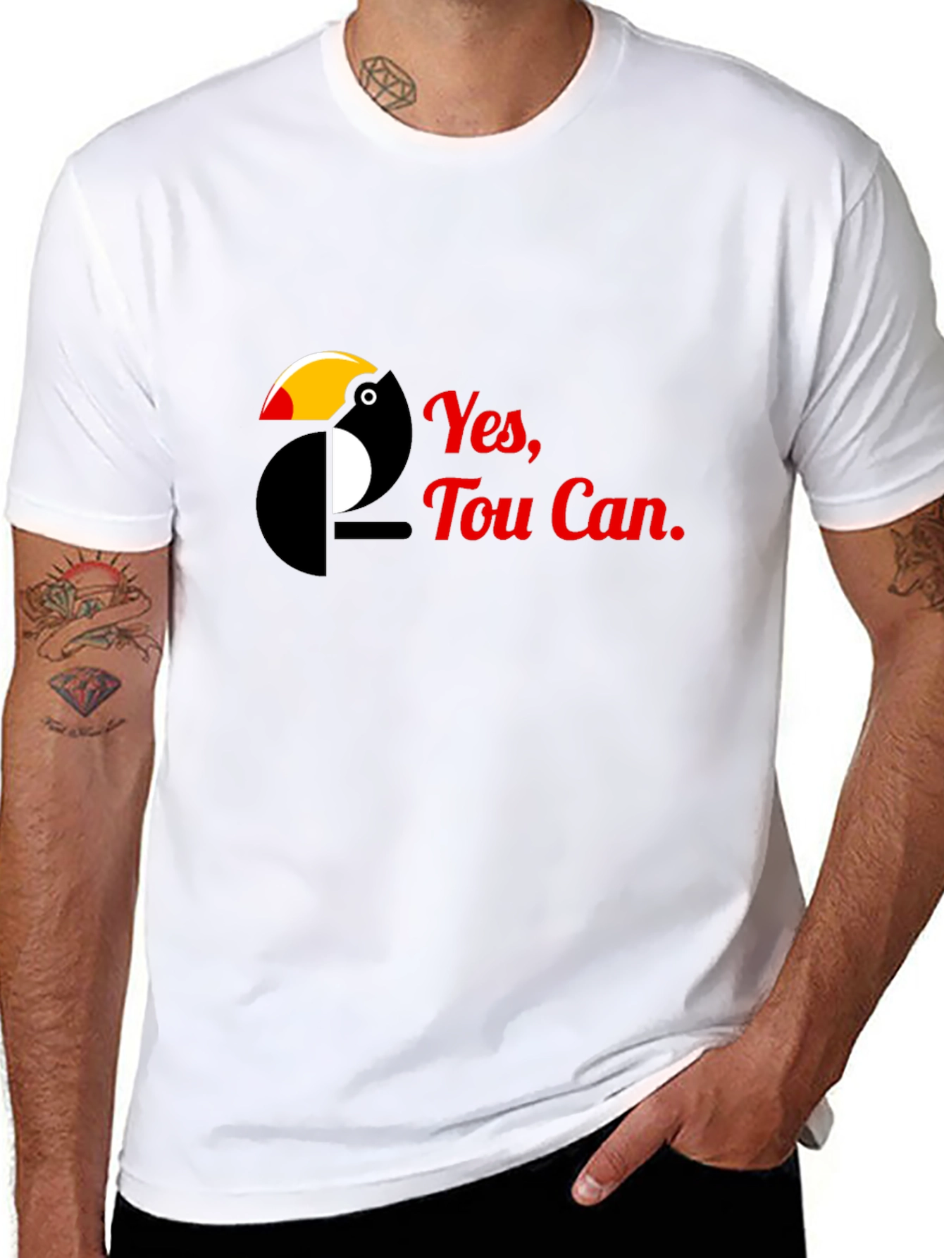 Yes Toucan - Black Graphic T-Shirt