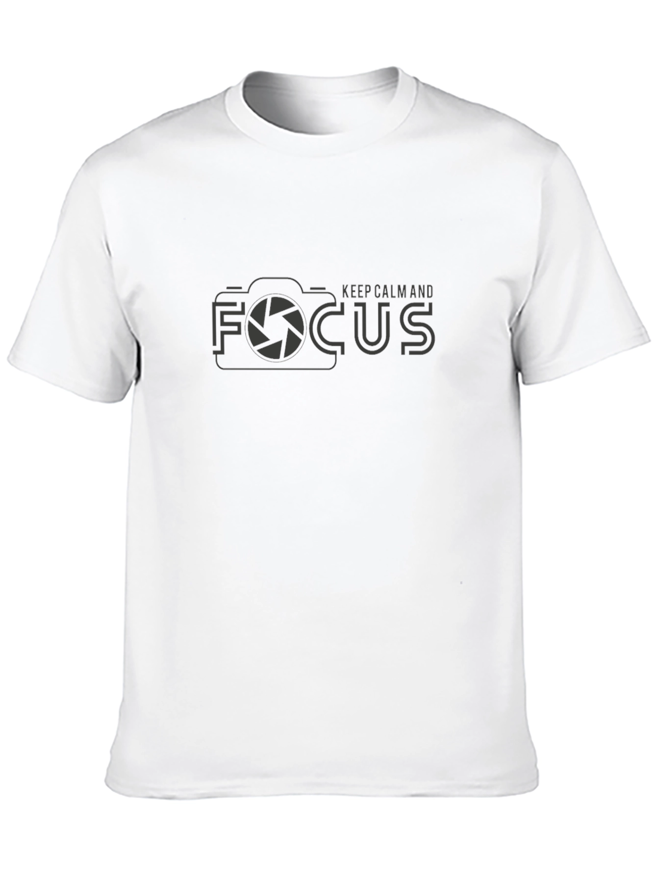 Keep Calm and Focus Camera Graphic T-Shirt