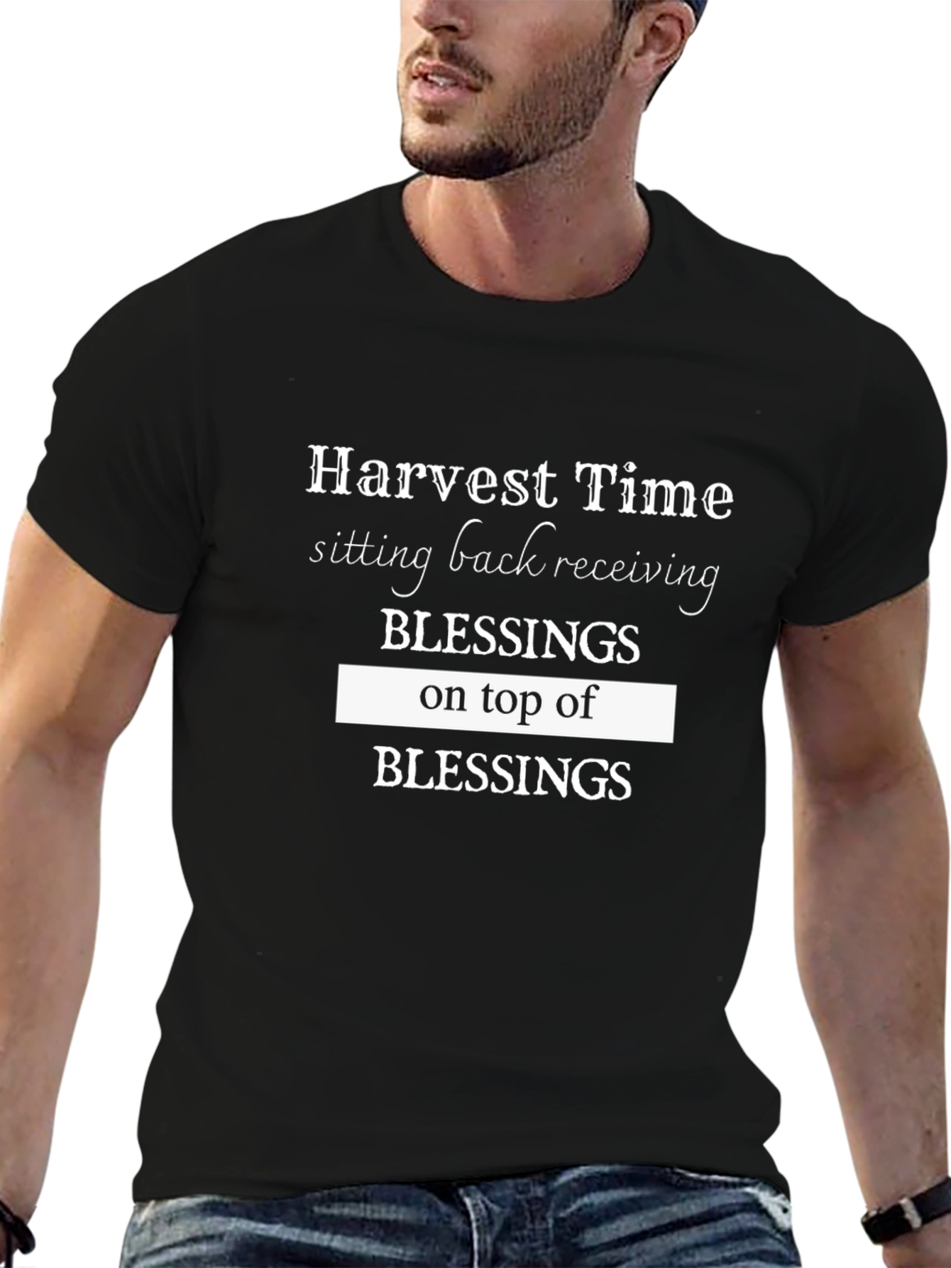 Harvest Time Blessings Graphic Tee - Black