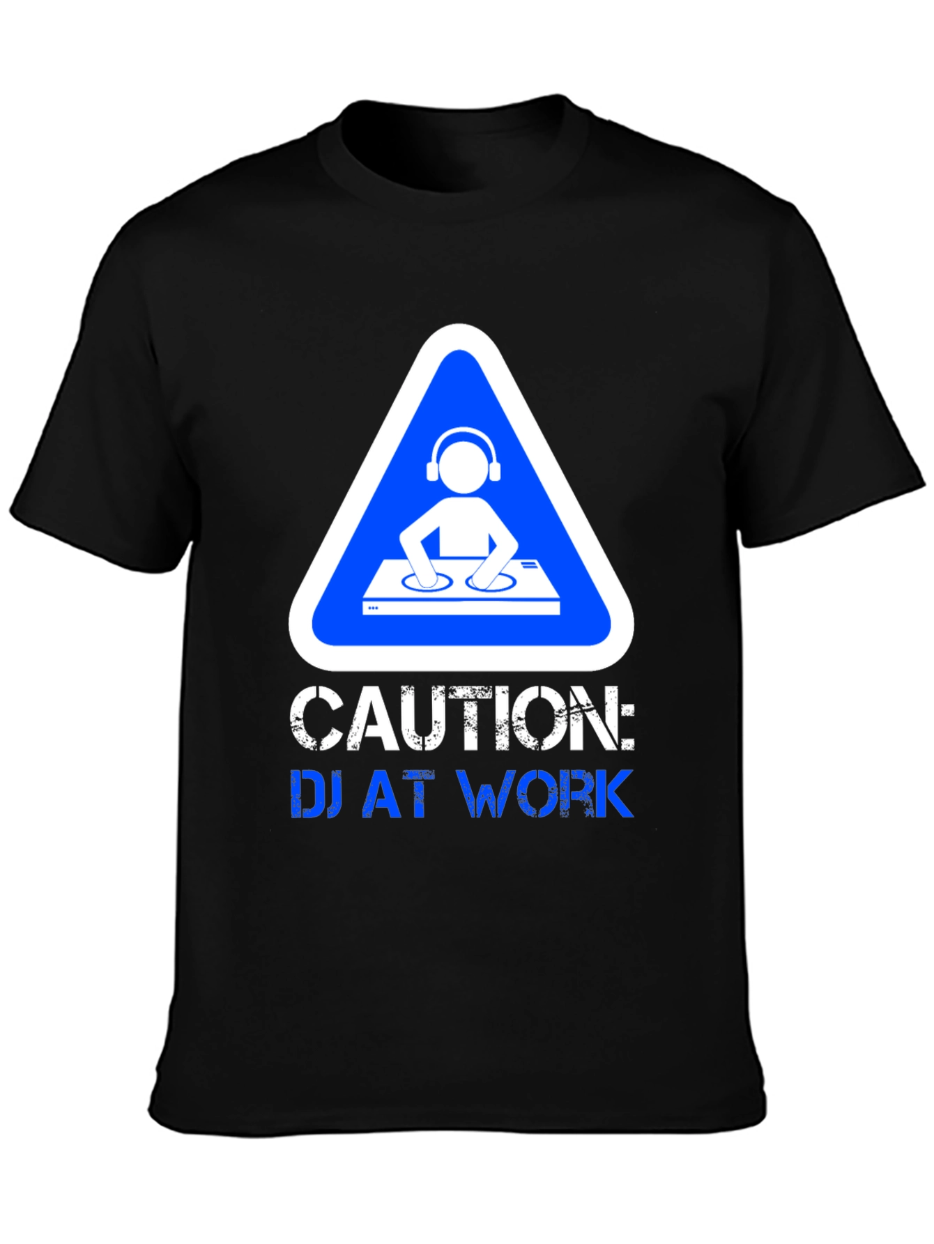 Caution DJ at Work Graphic T-Shirt