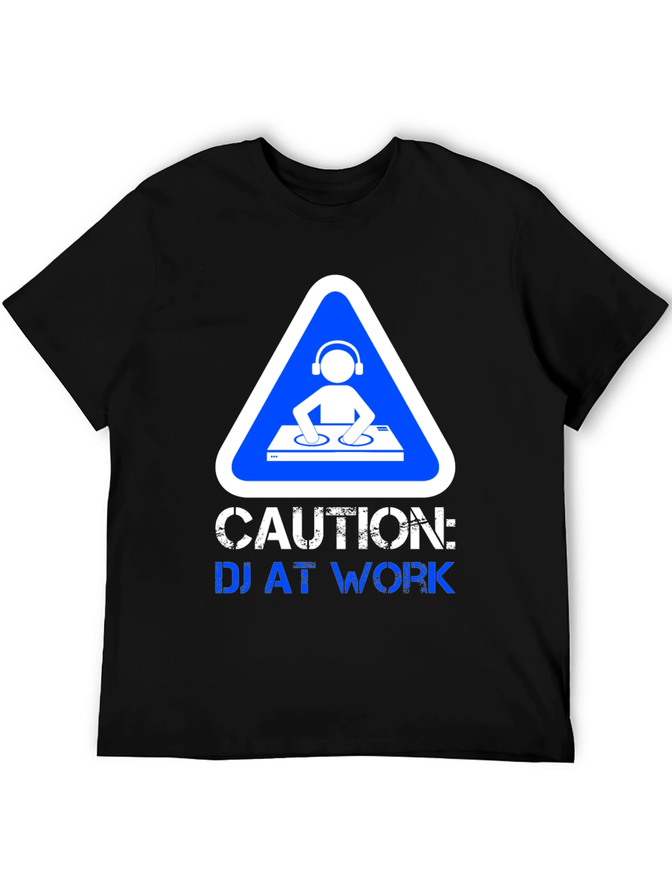 Caution DJ at Work Graphic T-Shirt