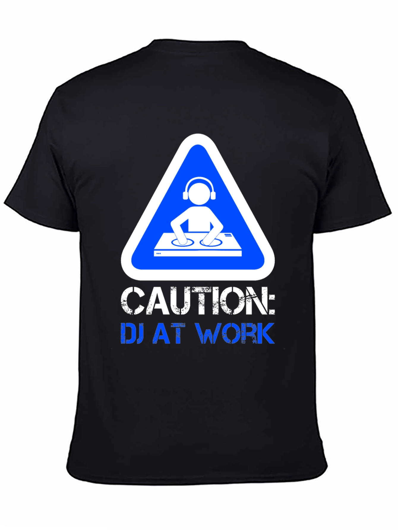 Caution DJ at Work Graphic T-Shirt