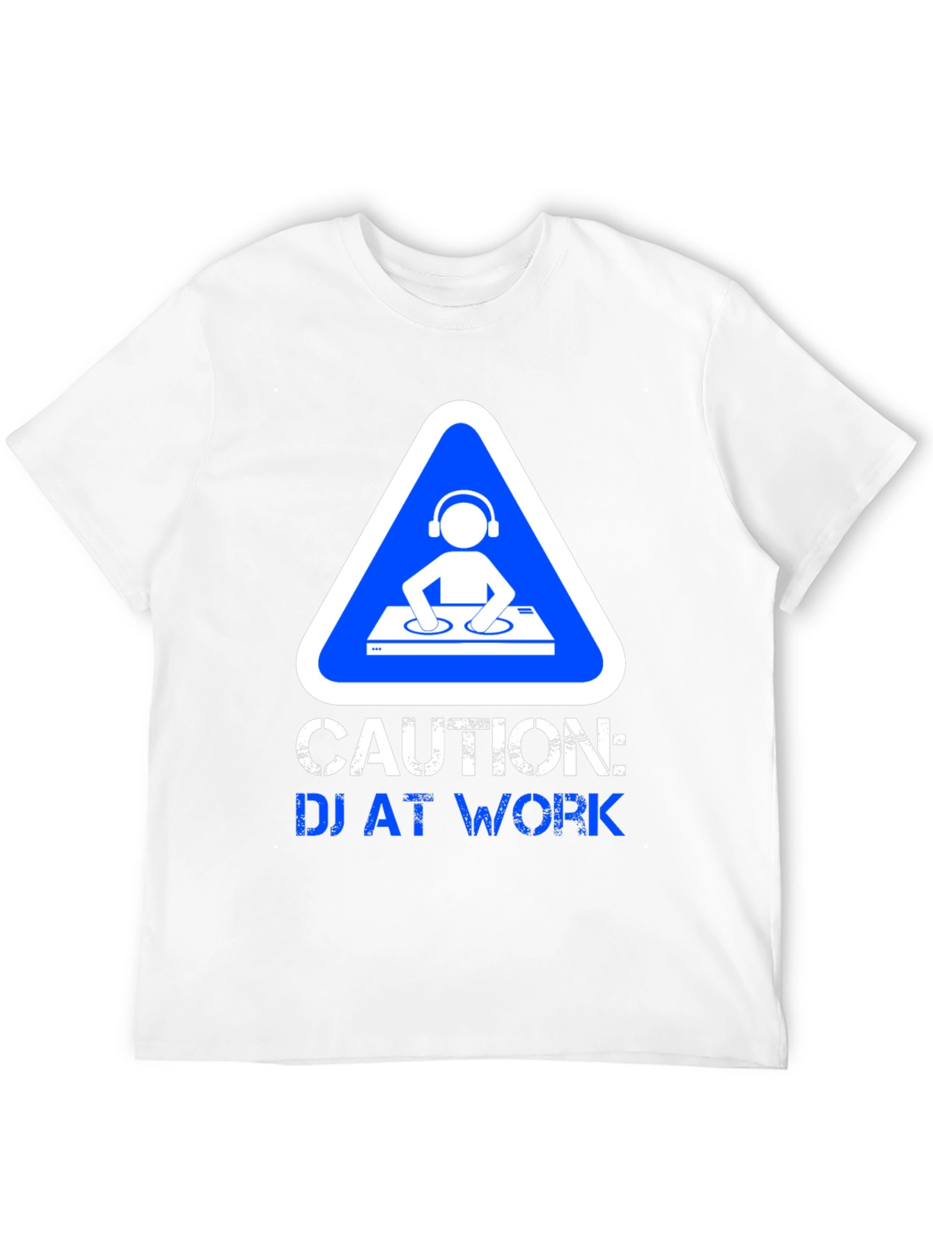 Caution DJ at Work Graphic T-Shirt
