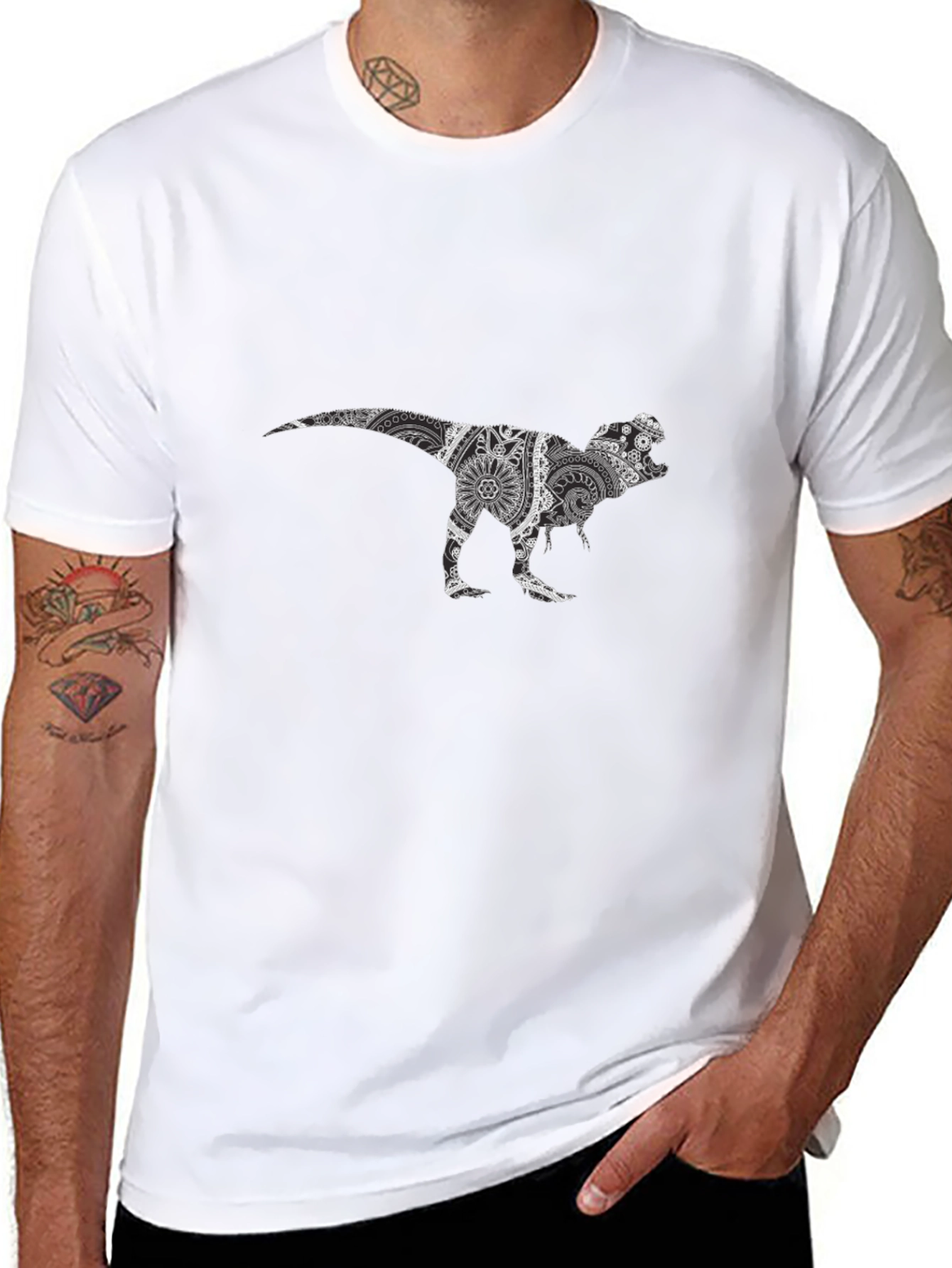 T-Rex Mandala Graphic T-Shirt