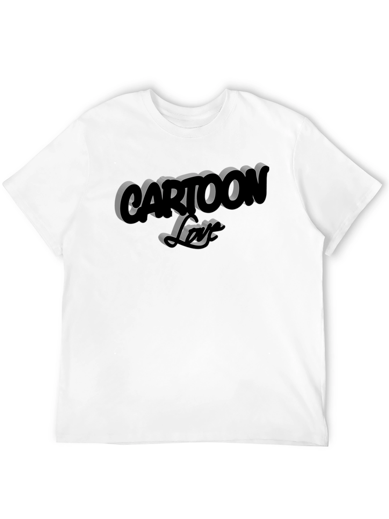 Cartoon Love Black Graphic Tee