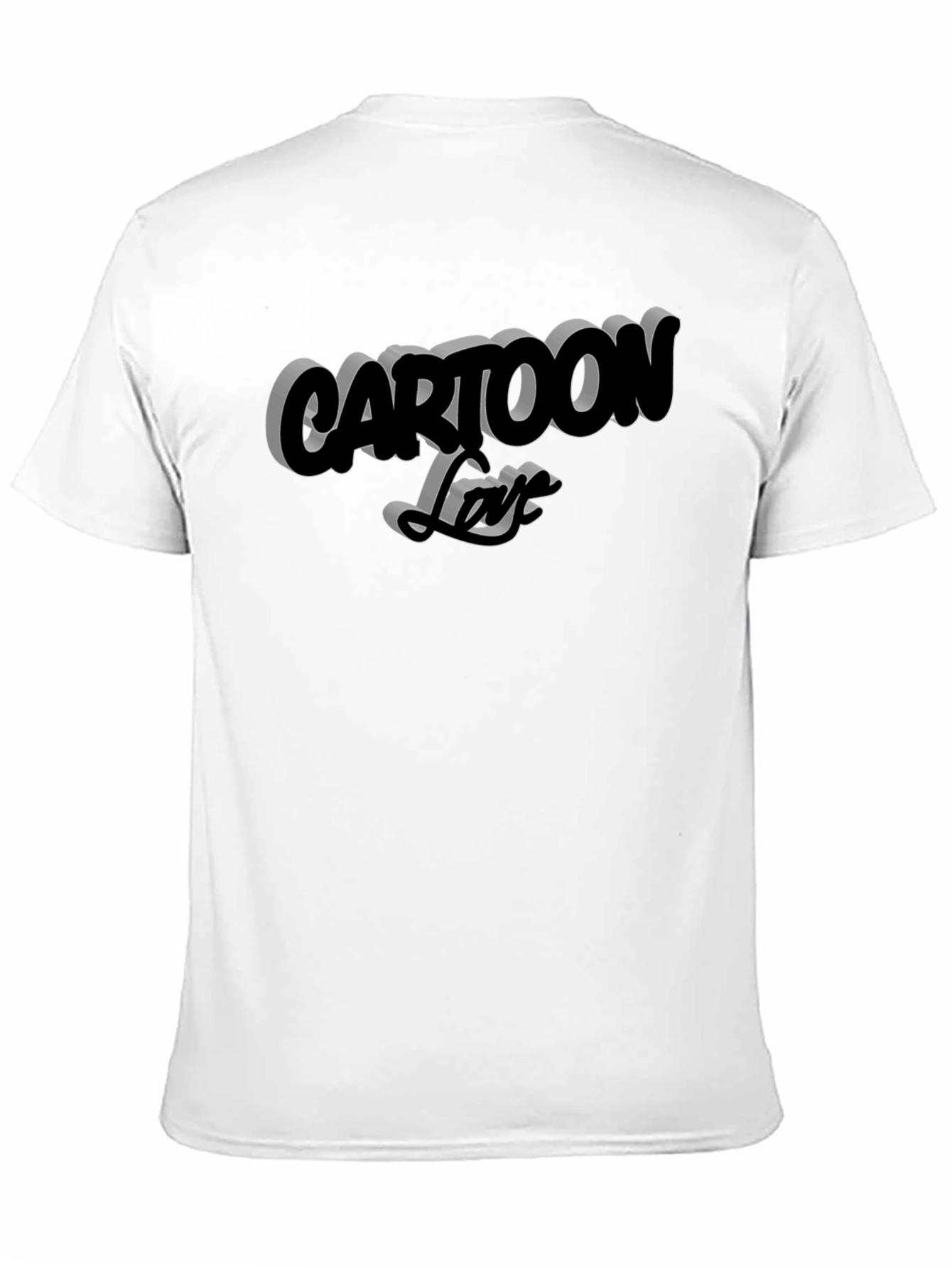 Cartoon Love Black Graphic Tee