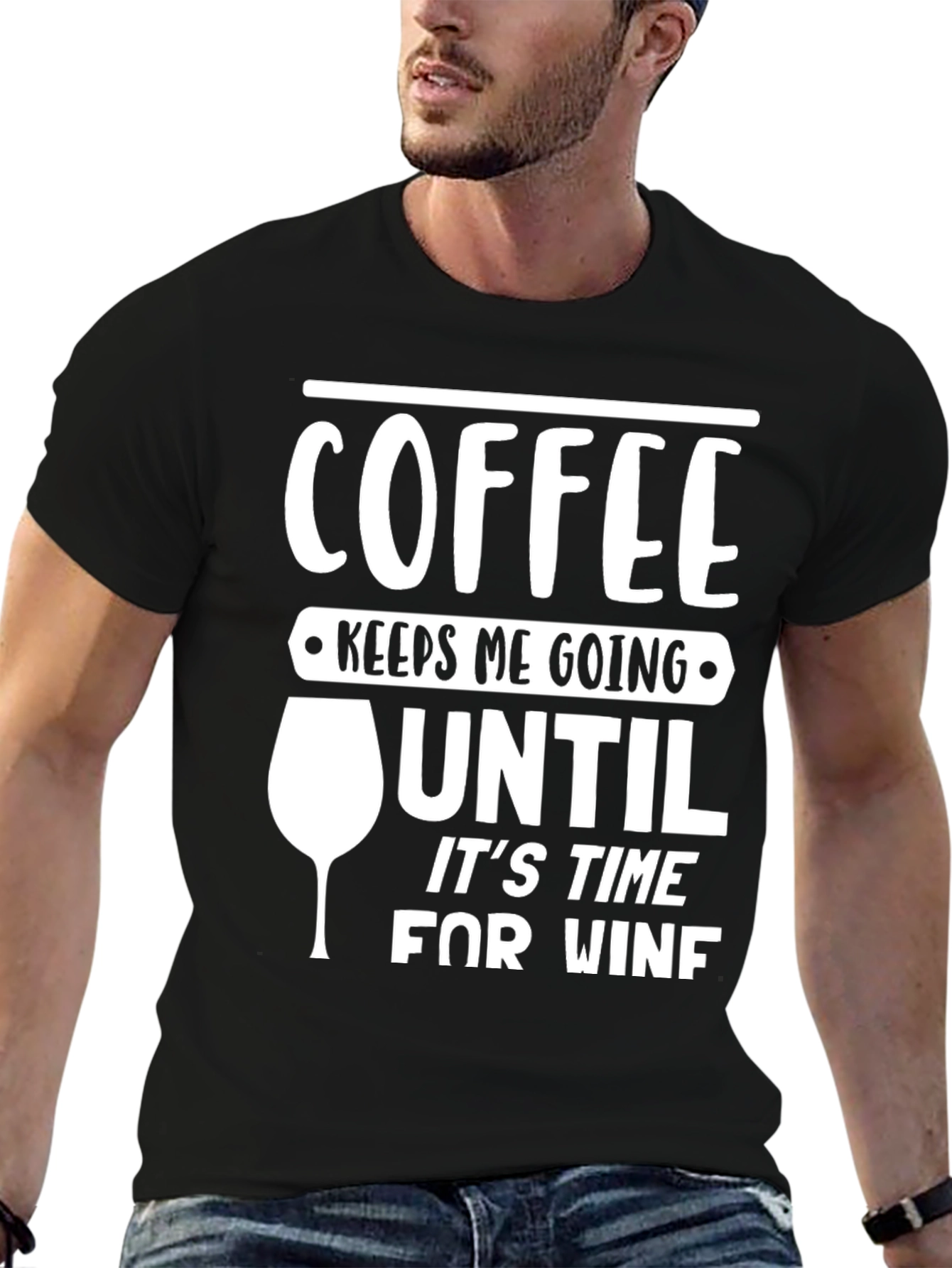 Coffee & Wine Funny Graphic T-Shirt