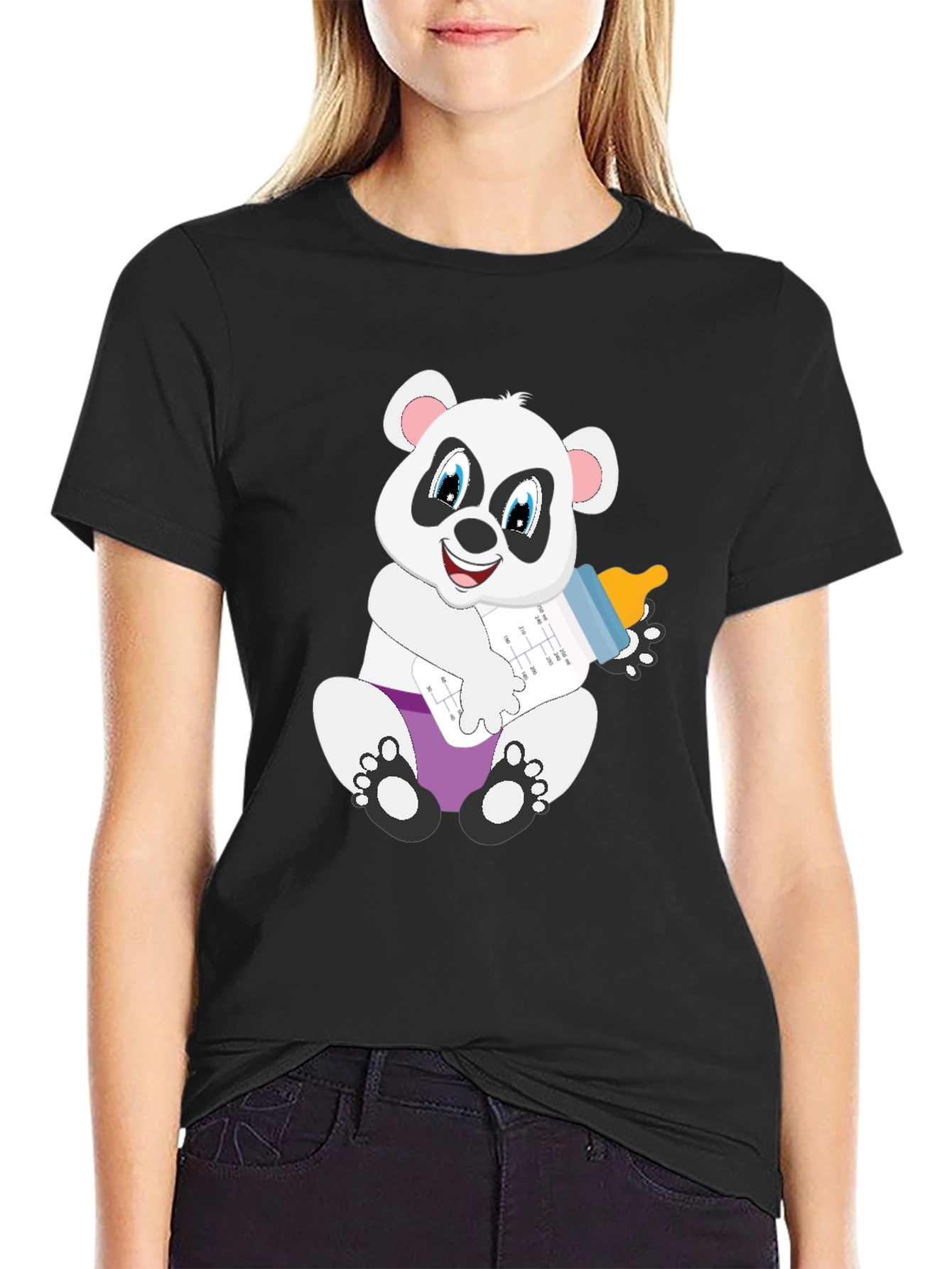 Panda Baby Bottle T-Shirt