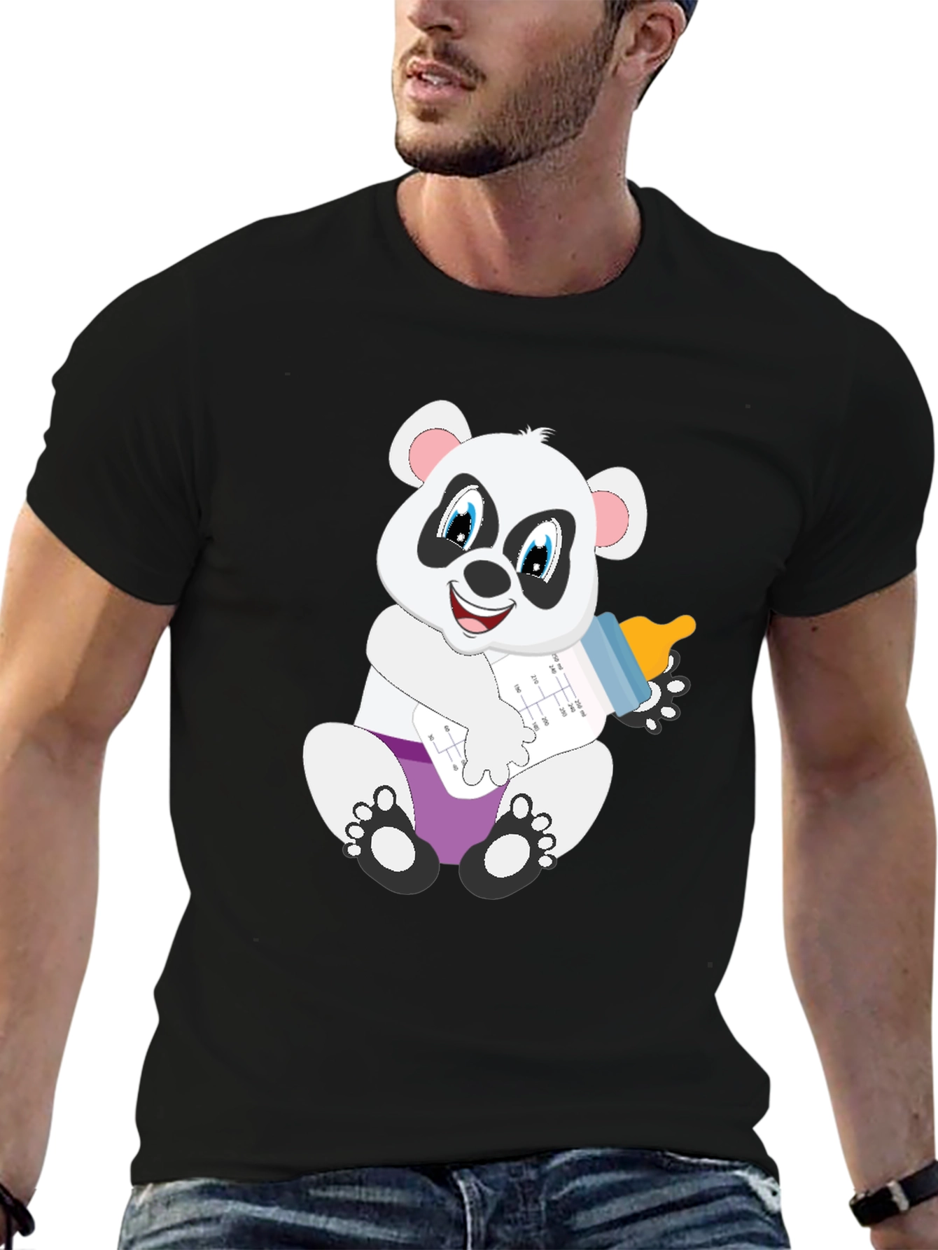 Panda Baby Bottle T-Shirt