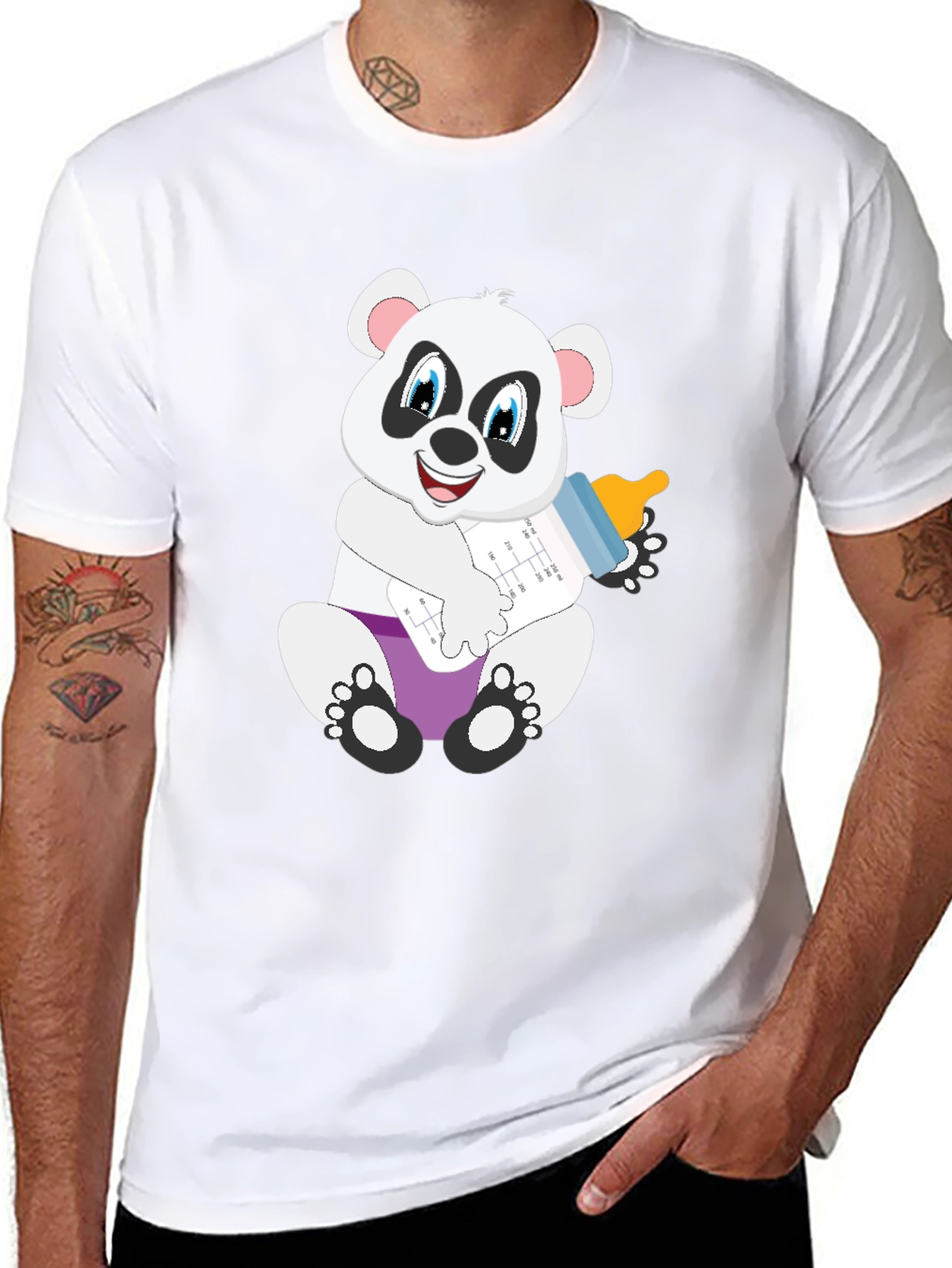 Panda Baby Bottle T-Shirt