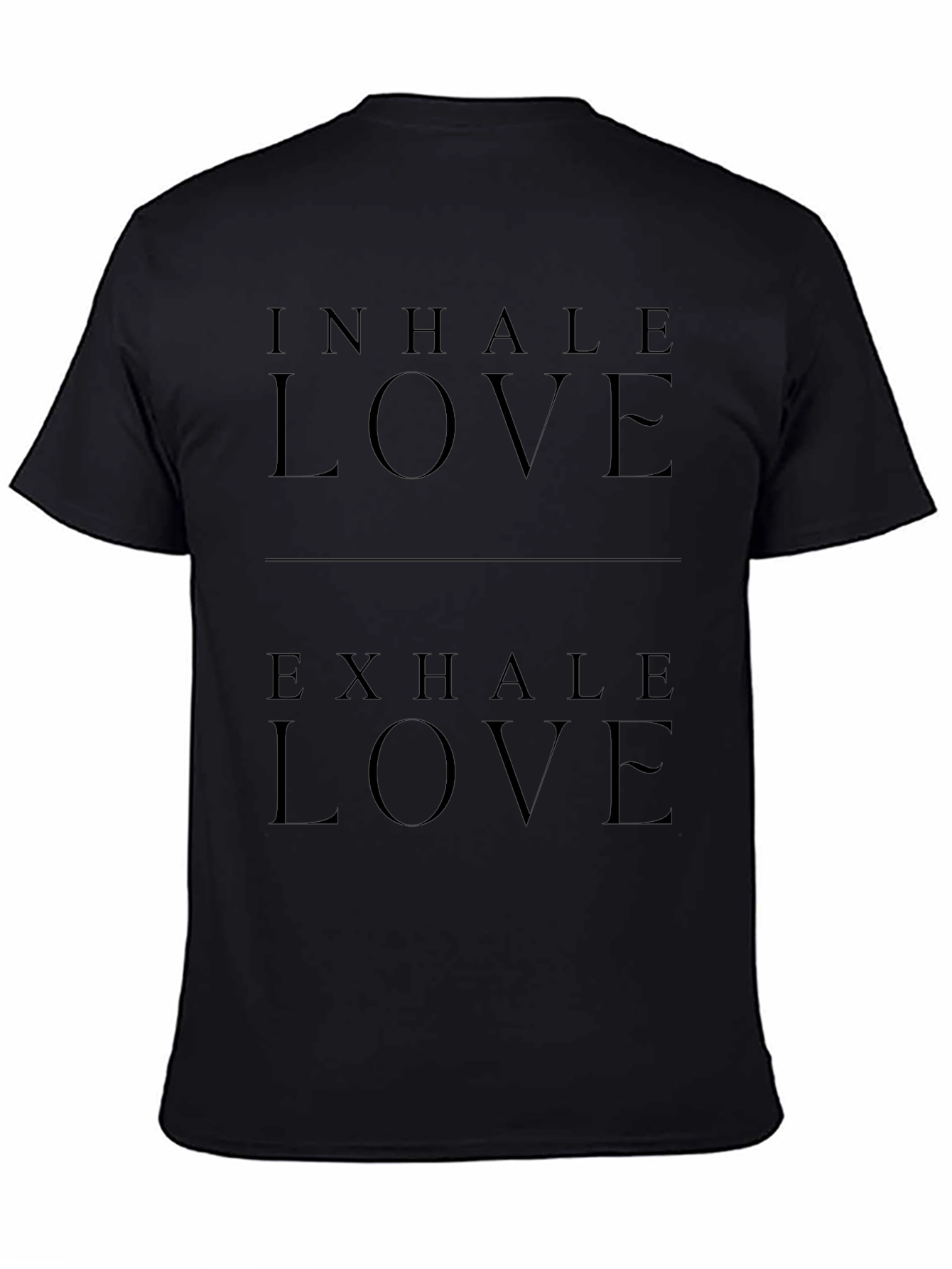 Inhale Exhale Love Black Graphic Tee