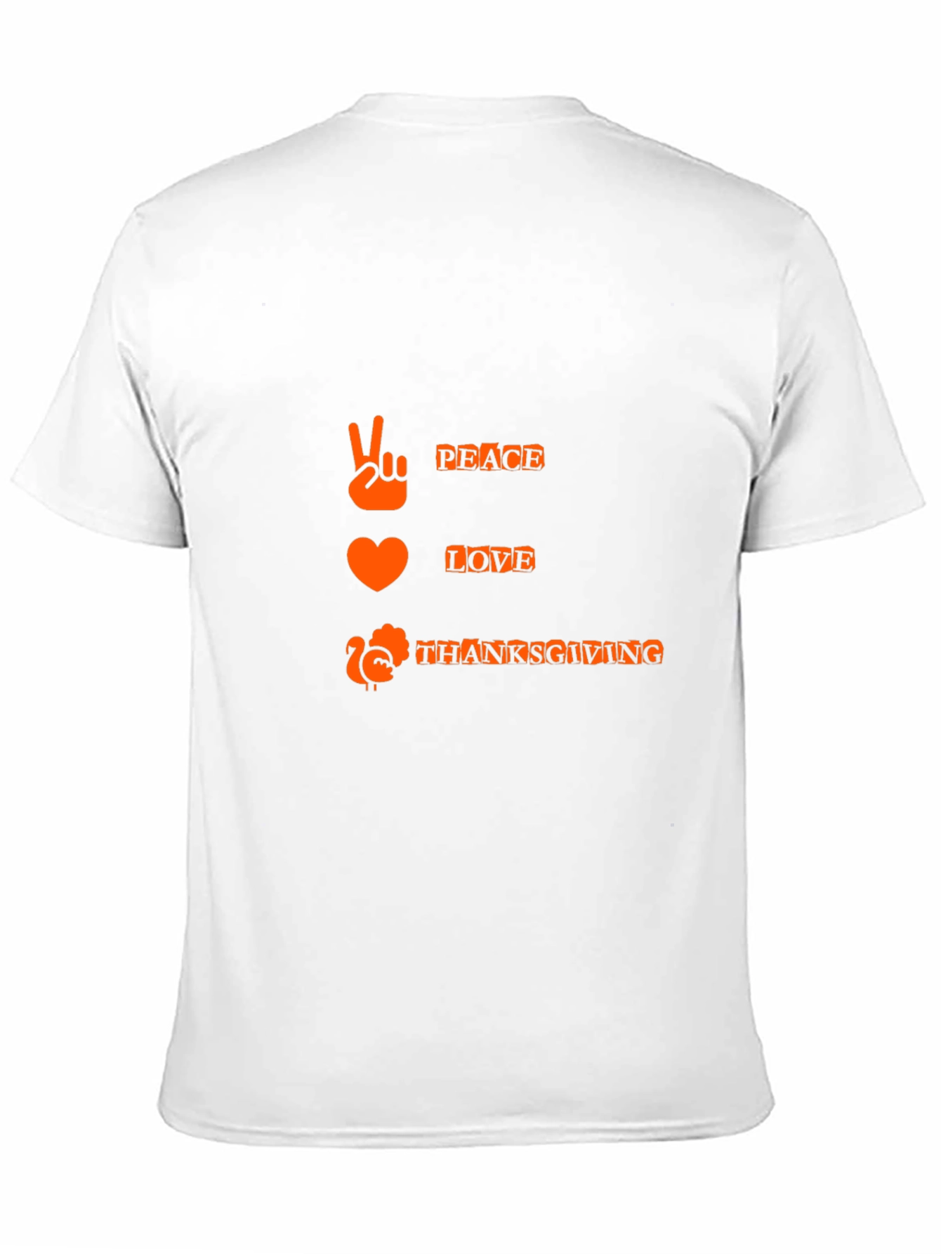 Peace Love Thanksgiving Black Graphic Tee