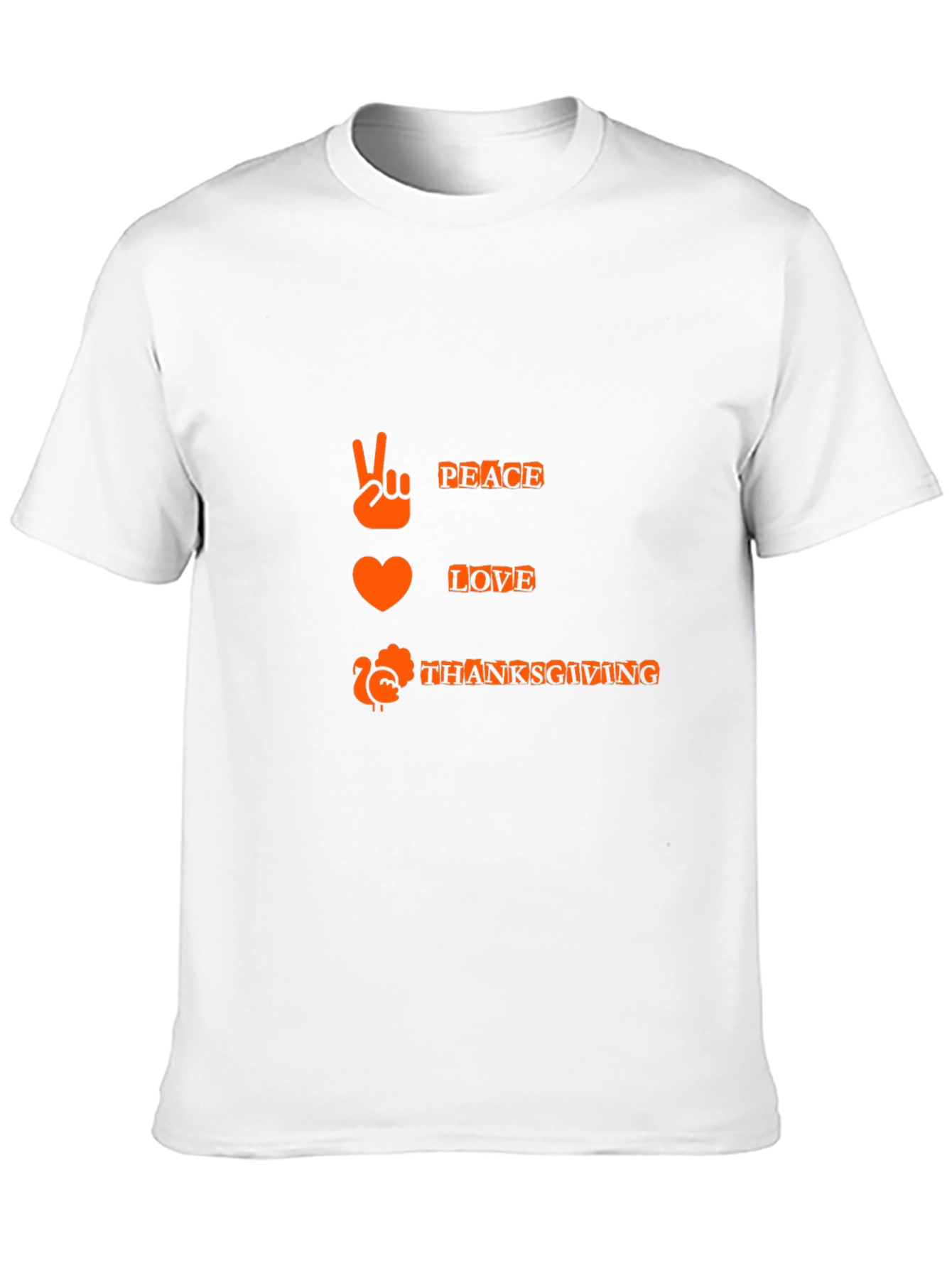 Peace Love Thanksgiving Black Graphic Tee