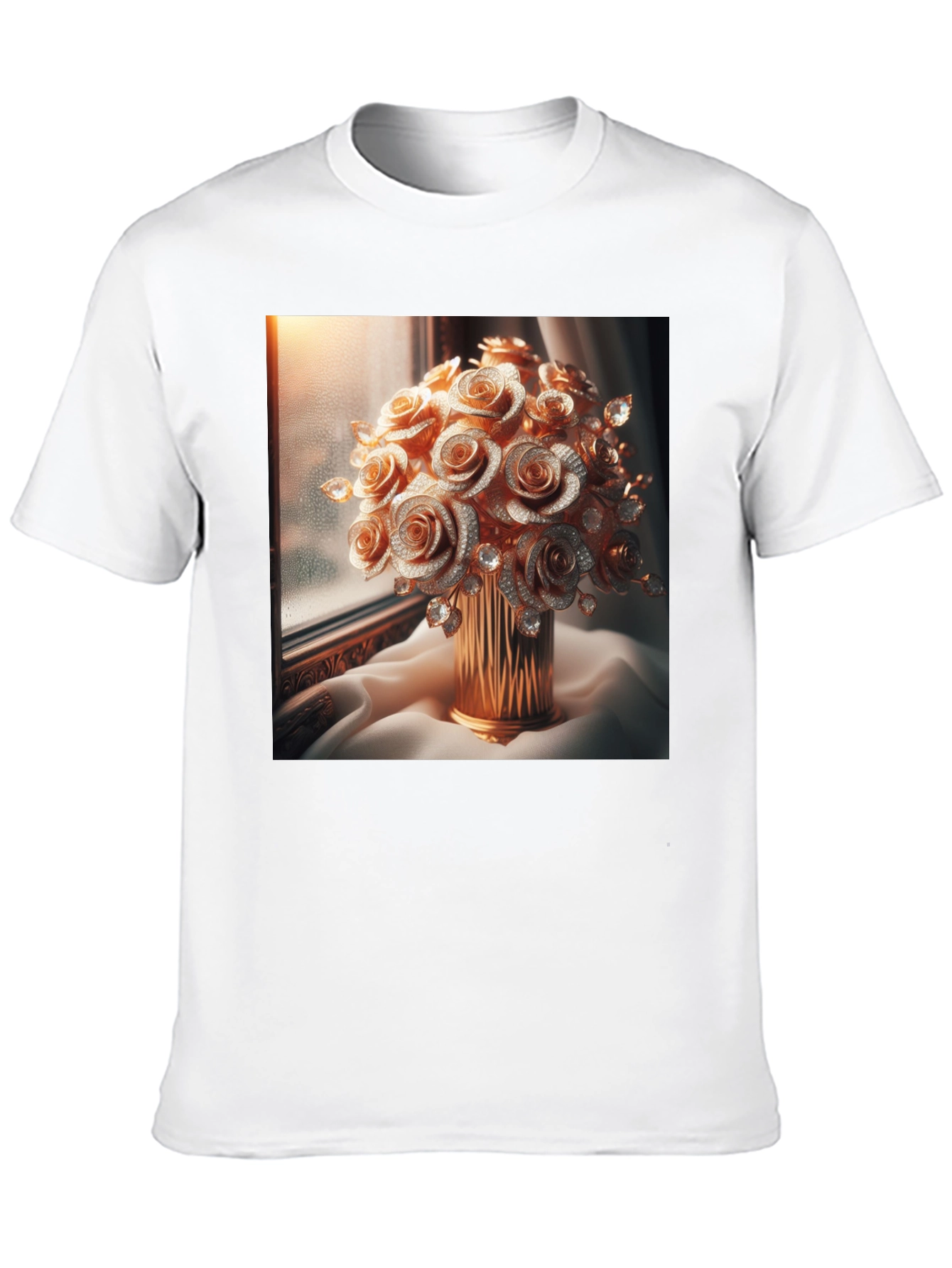 Golden Rose Bouquet Graphic Tee