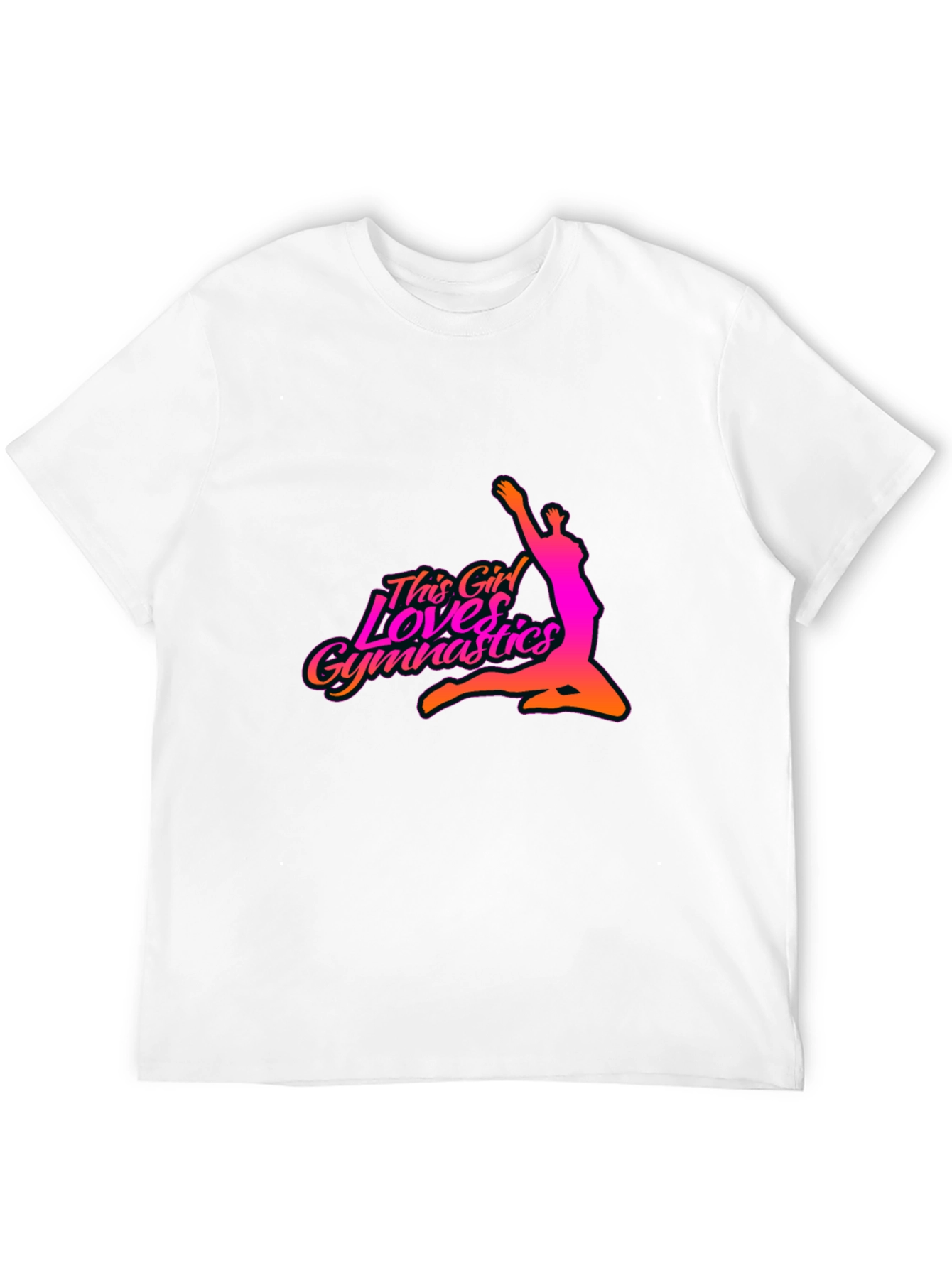 Gymnastics Girl Black T-Shirt