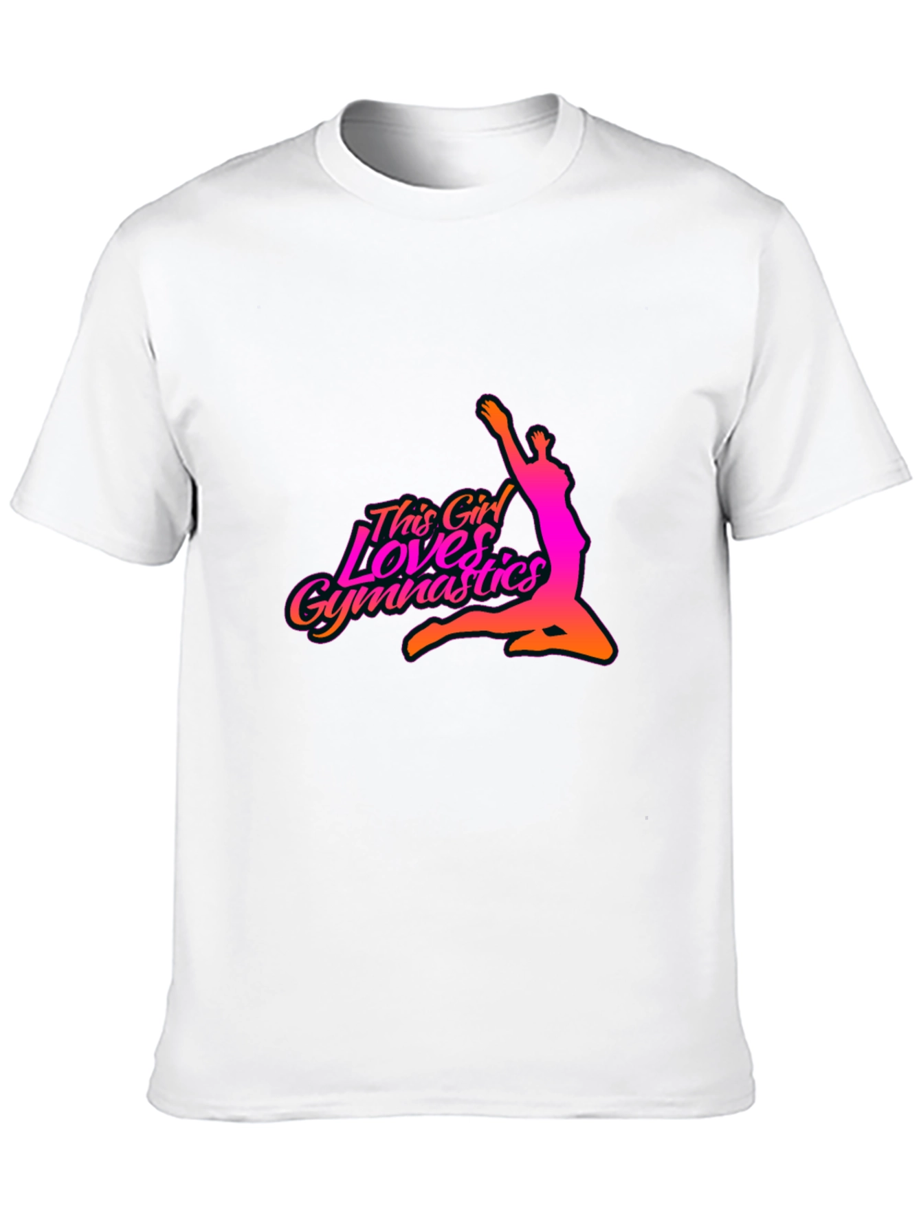 Gymnastics Girl Black T-Shirt