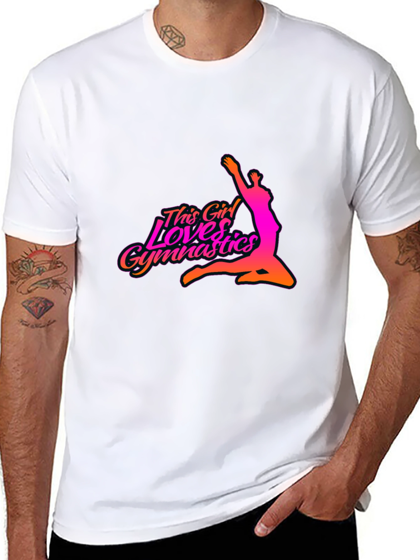Gymnastics Girl Black T-Shirt