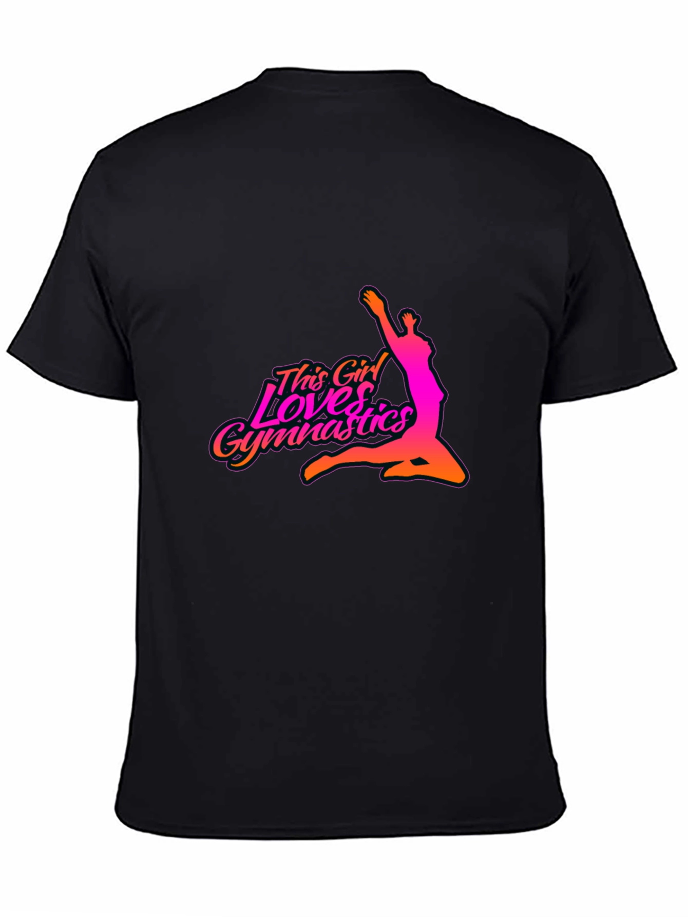 Gymnastics Girl Black T-Shirt