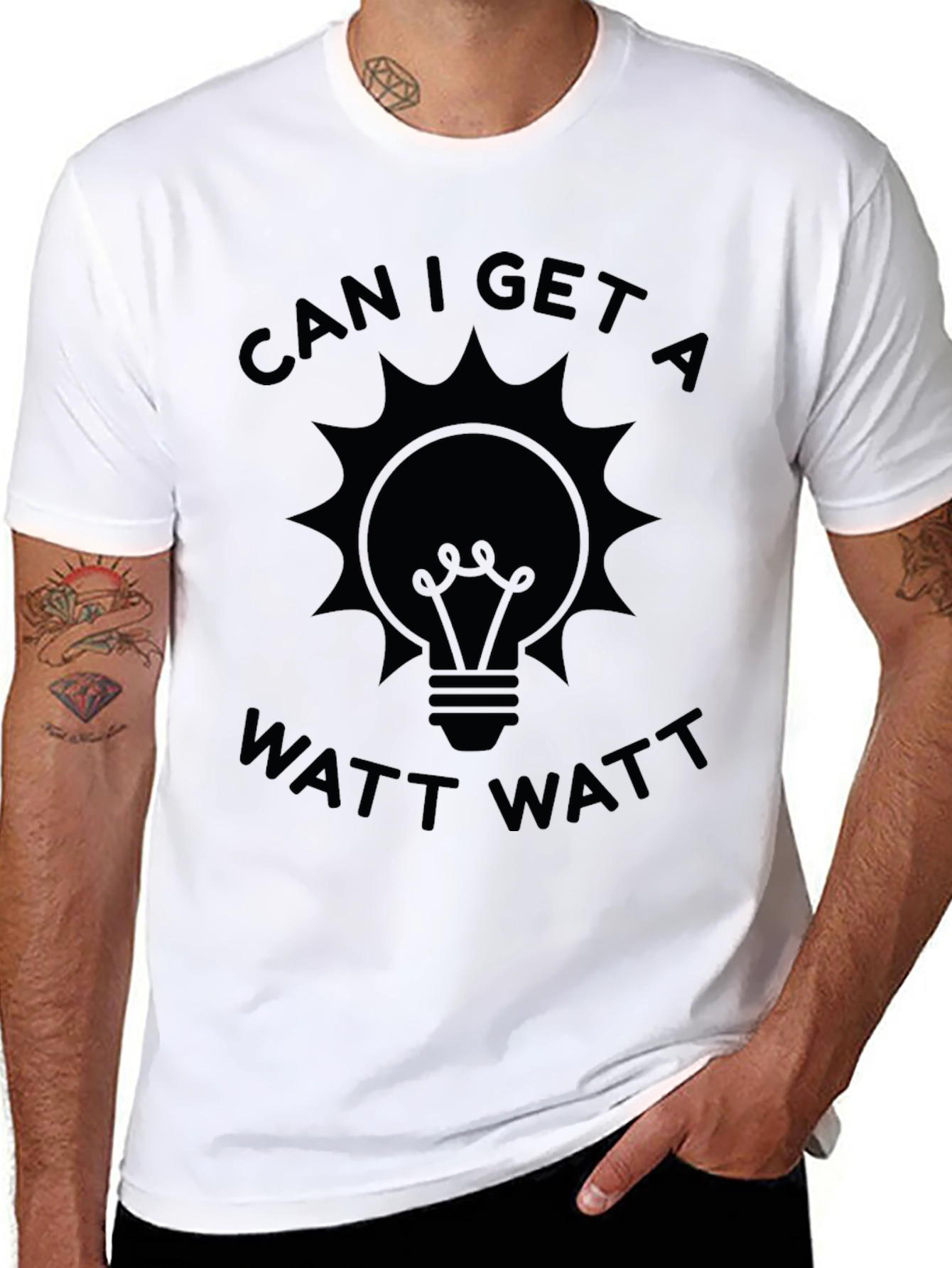 Can I Get A Watt Watt T-Shirt - Black
