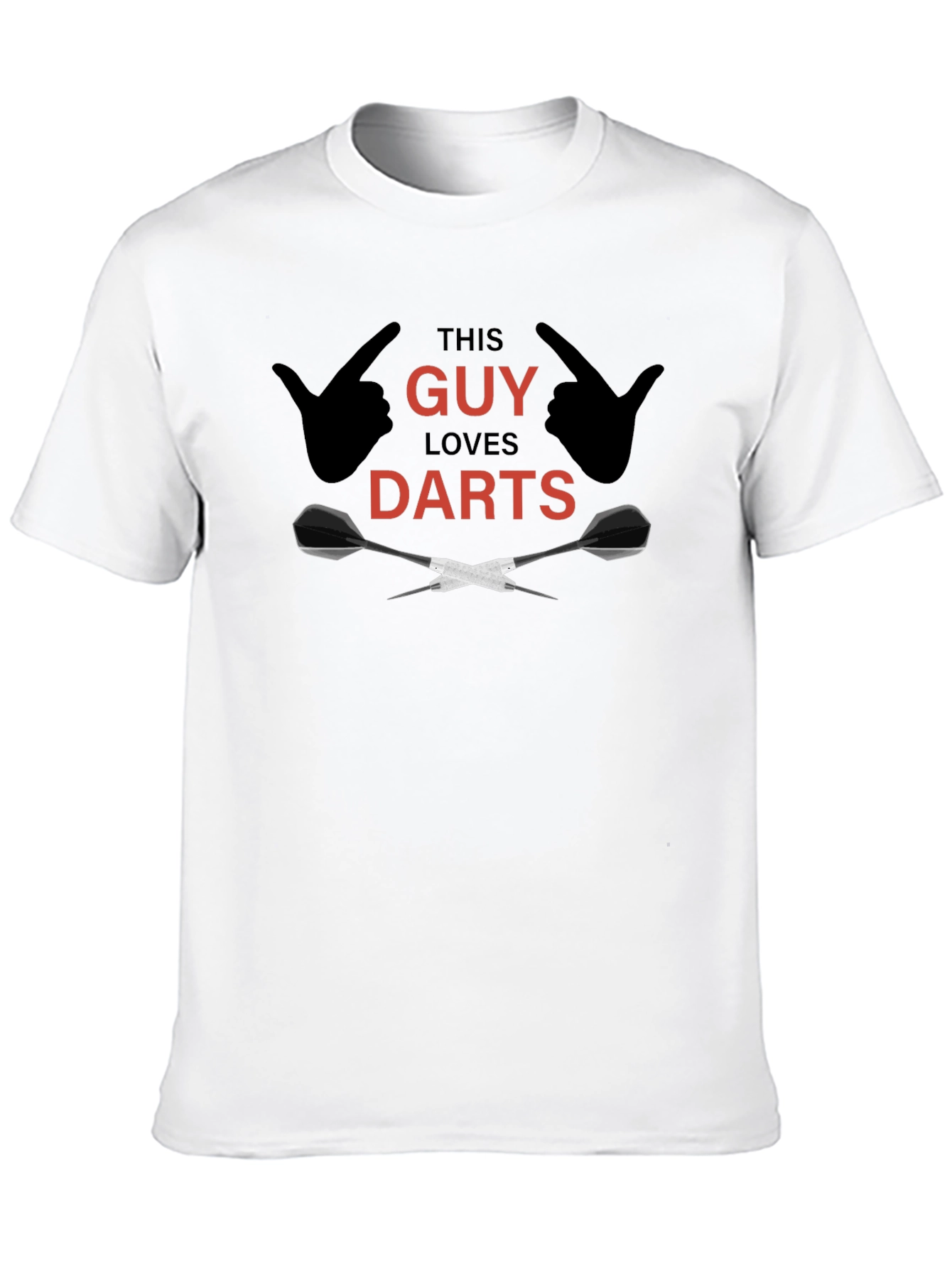 This Guy Loves Darts Black T-Shirt