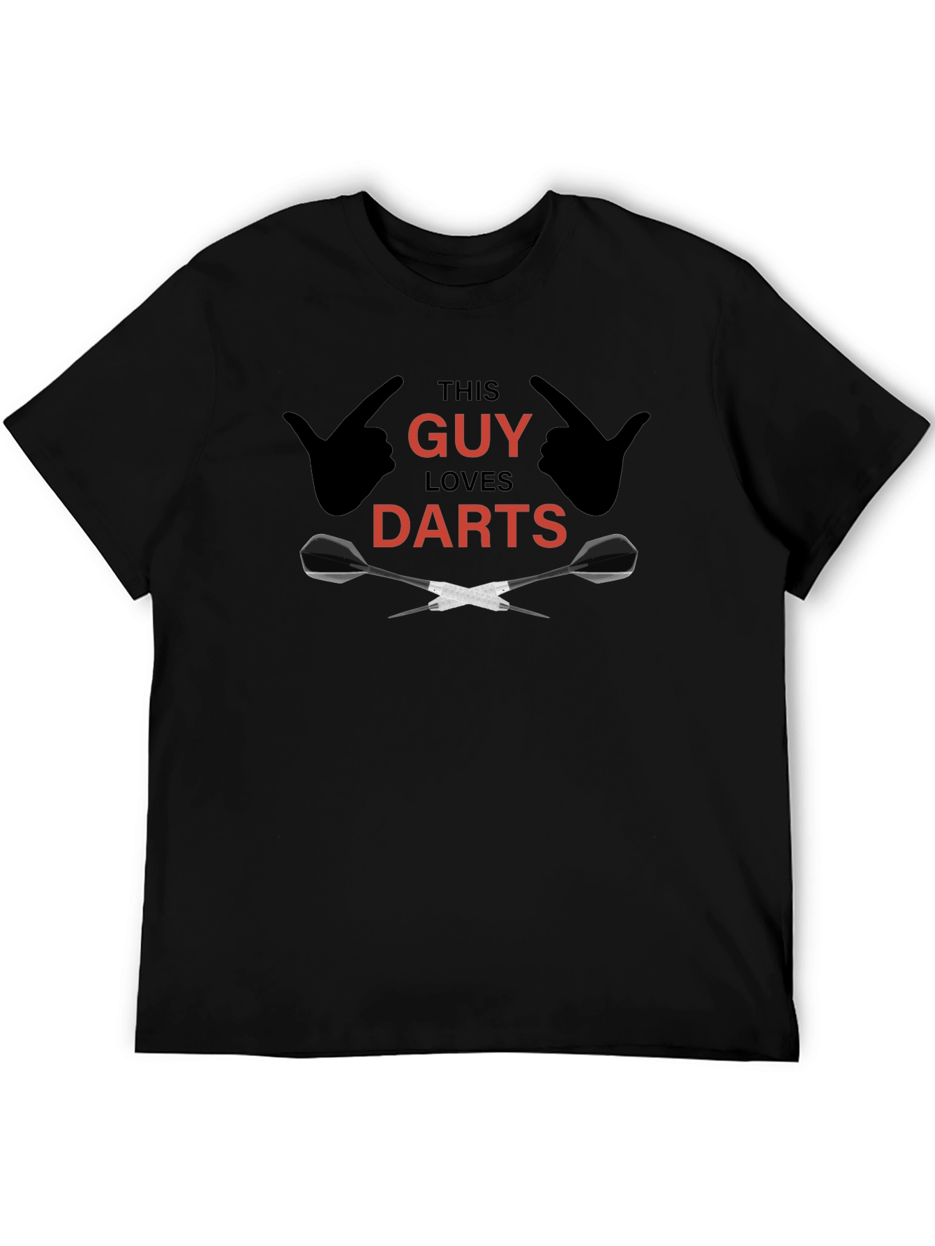This Guy Loves Darts Black T-Shirt