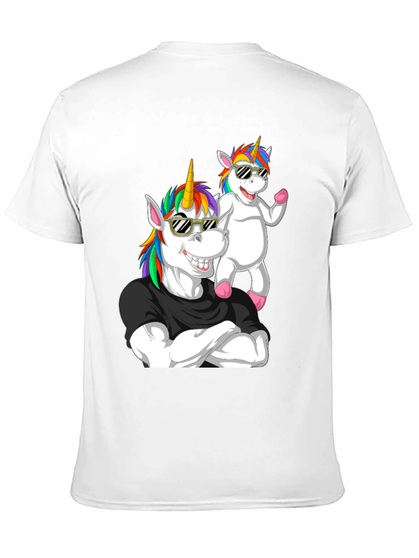 Unicorn Dad Black Graphic T-Shirt