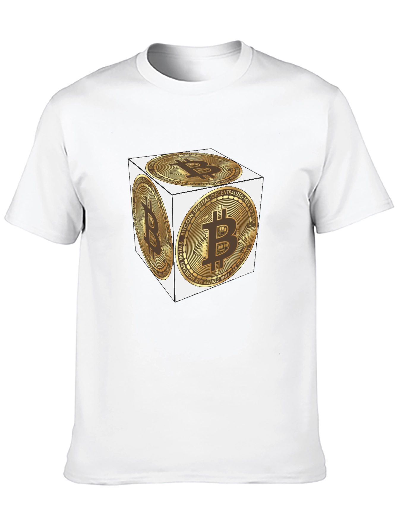 Bitcoin Cube Black T-Shirt - Crypto Tee