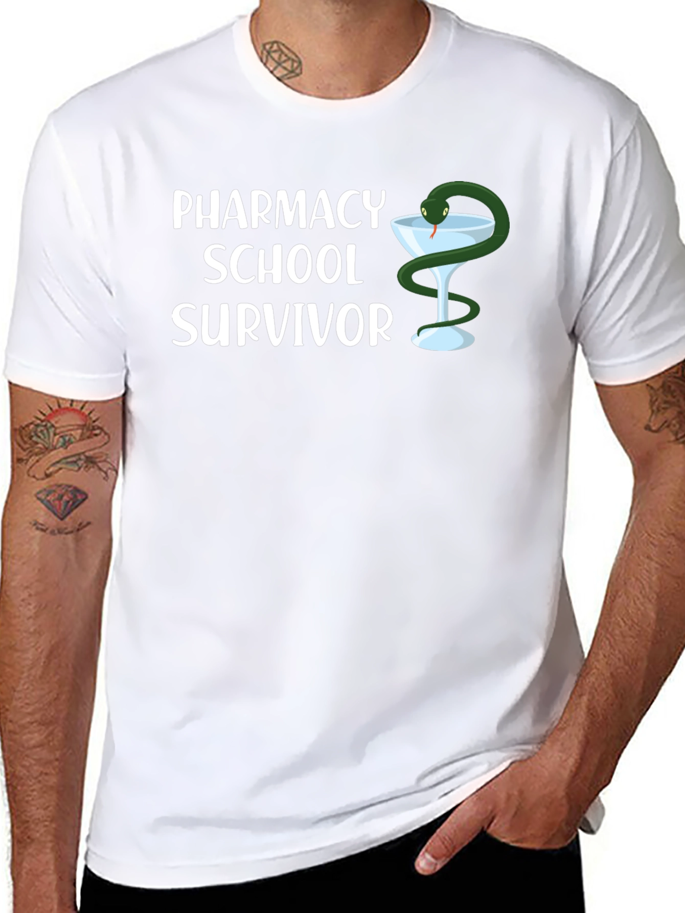 Pharmacy School Survivor Graphic Tee