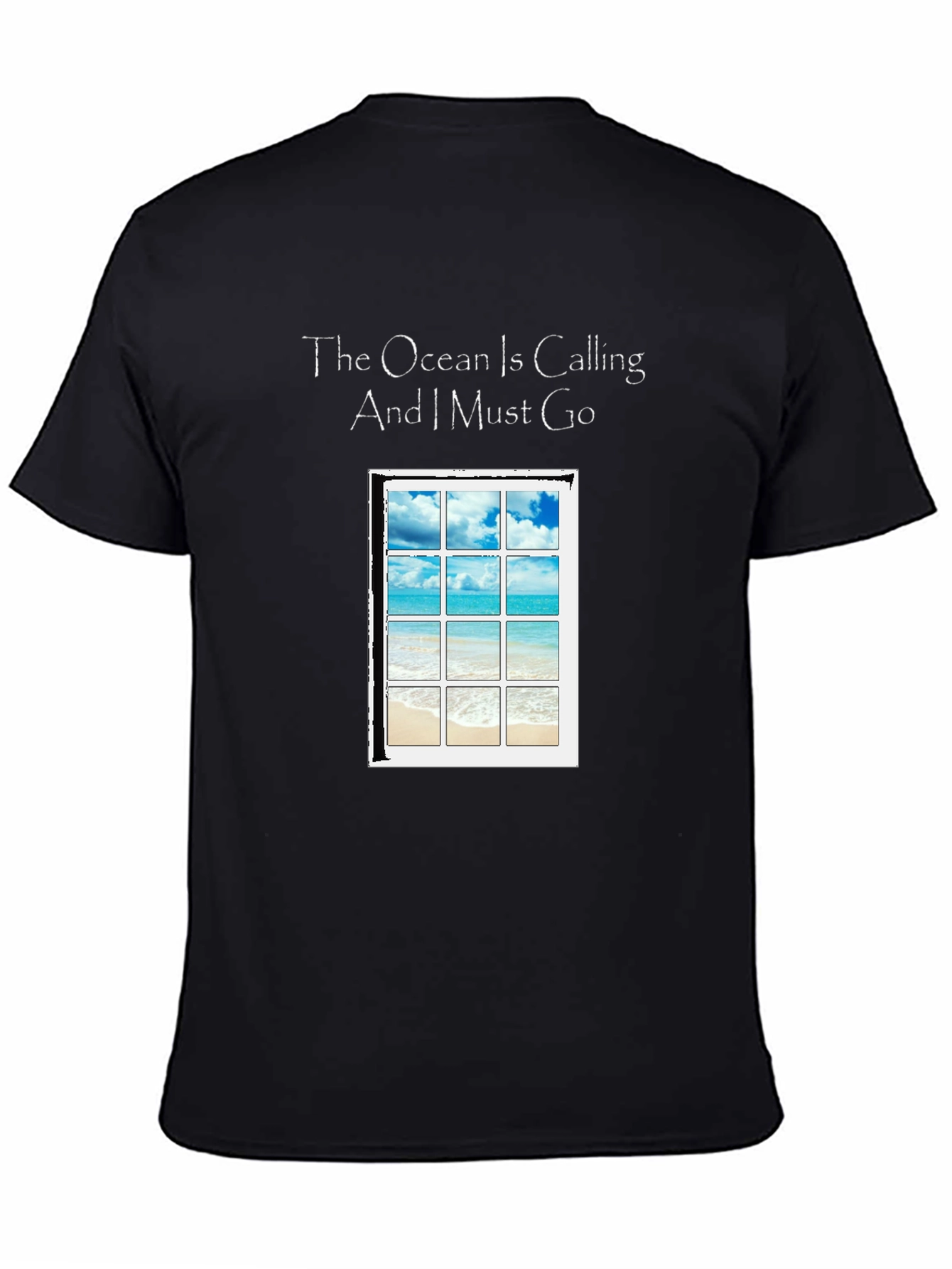 Ocean Calling Tee - Black Graphic T-Shirt