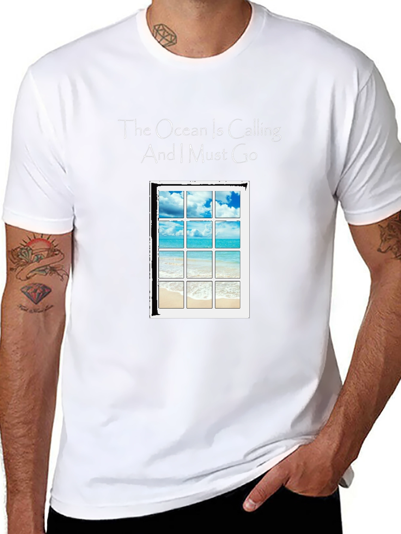 Ocean Calling Tee - Black Graphic T-Shirt
