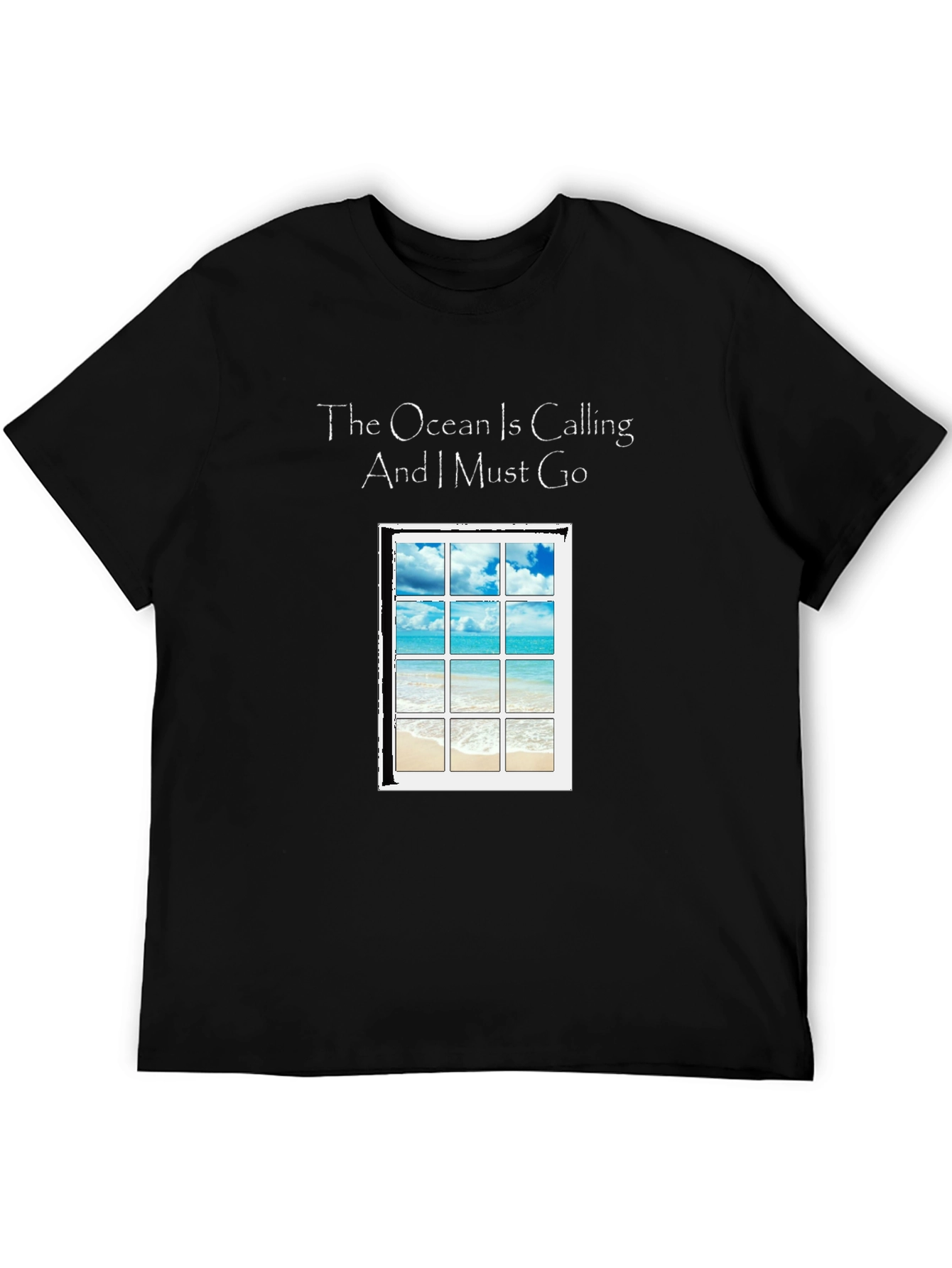 Ocean Calling Tee - Black Graphic T-Shirt