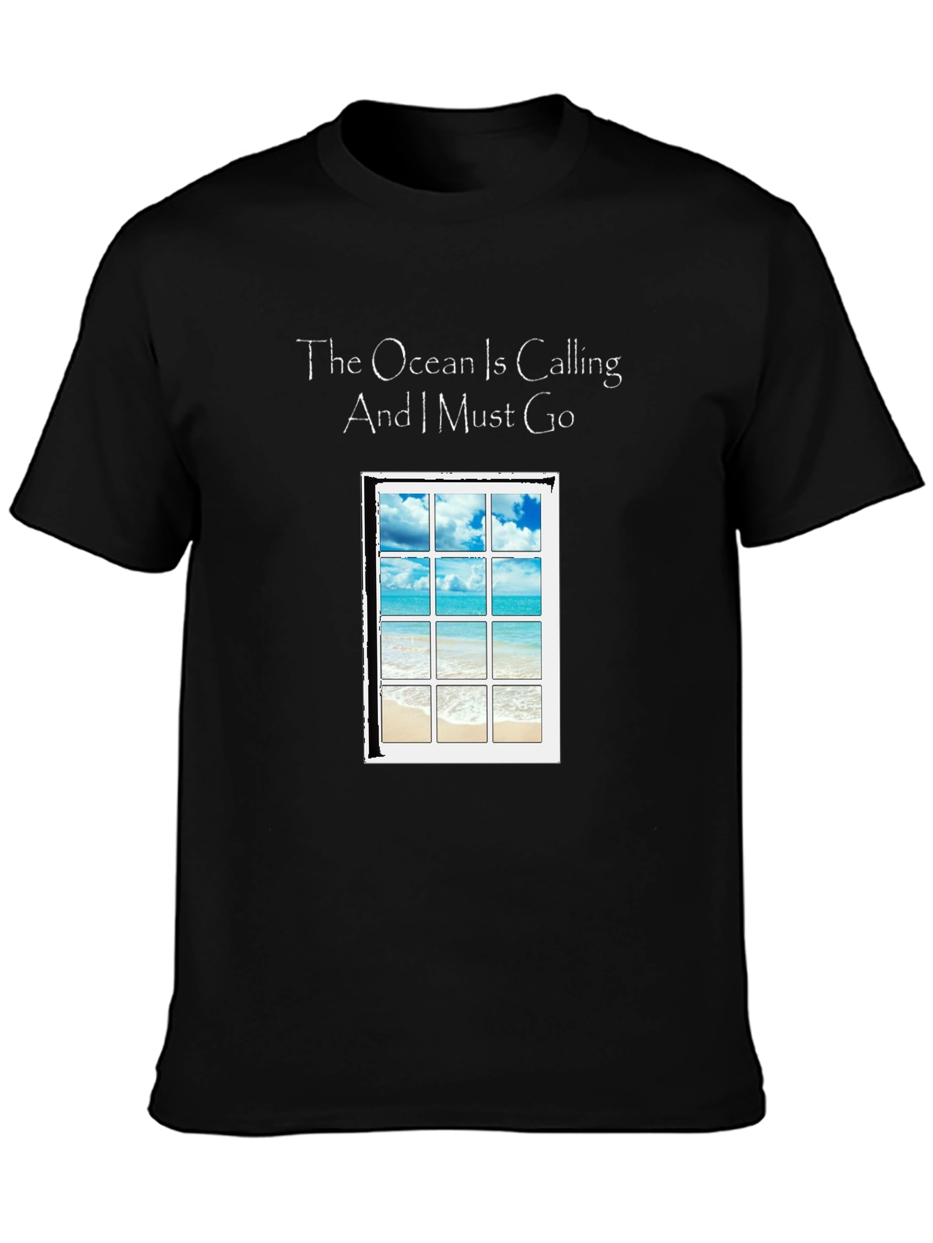 Ocean Calling Tee - Black Graphic T-Shirt