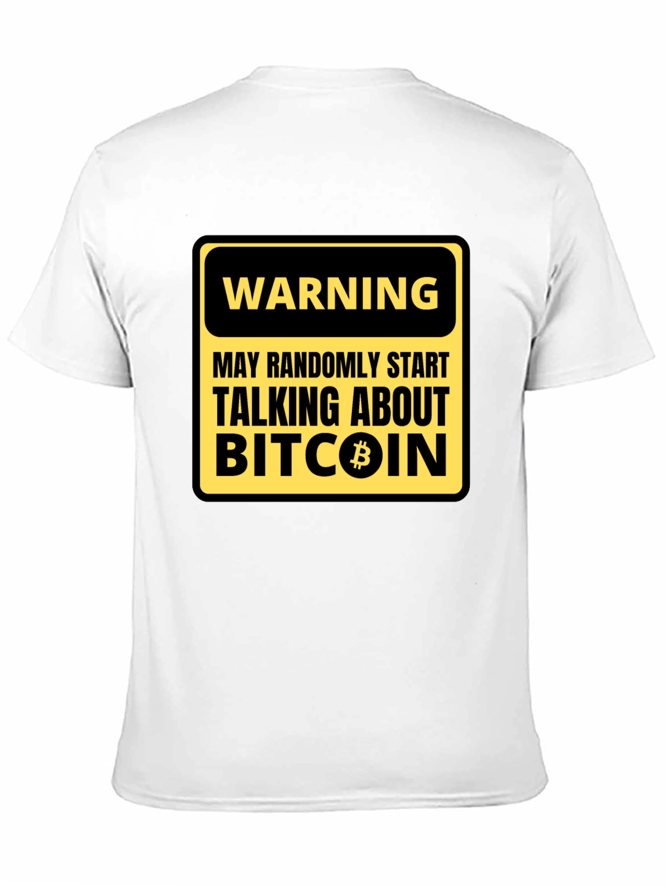 Bitcoin Warning Graphic Tee - Funny Crypto Shirt