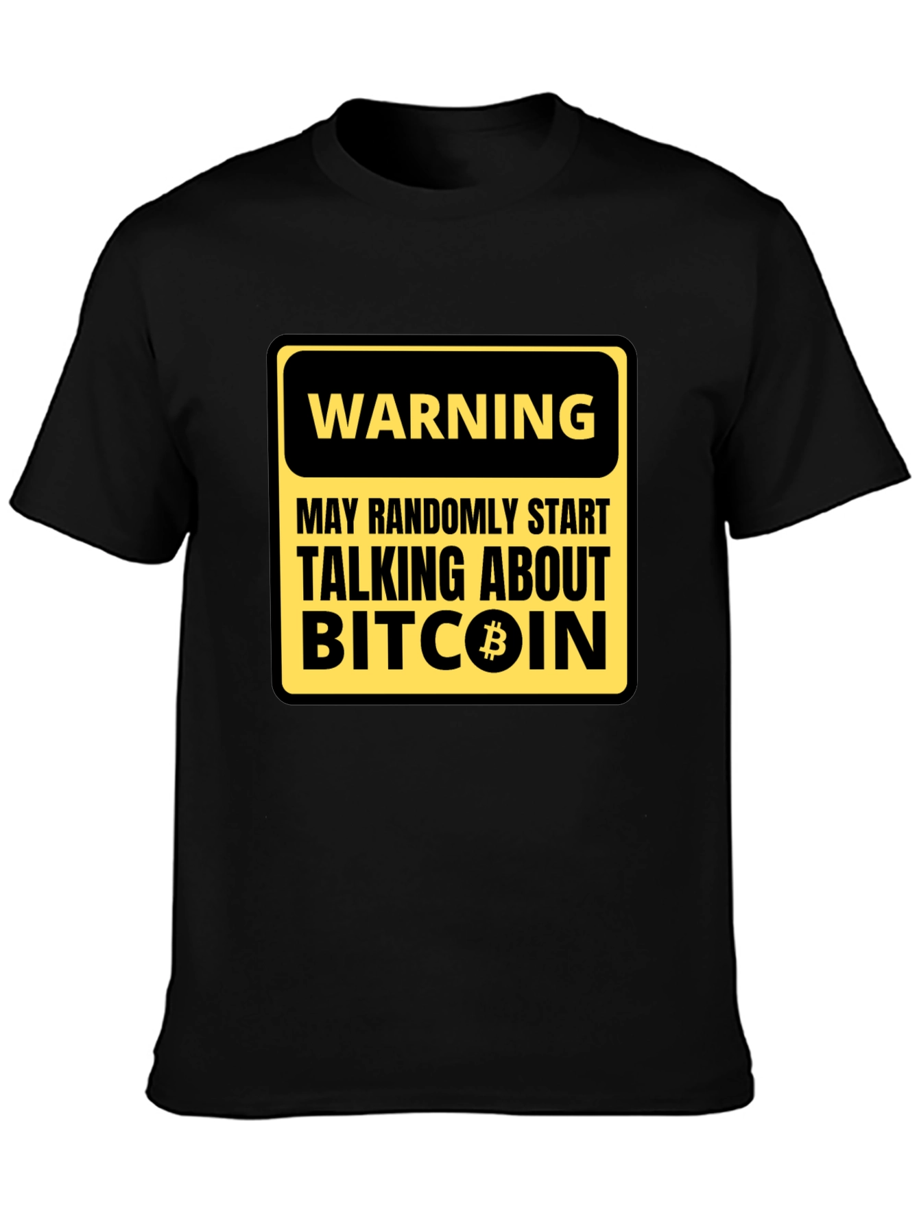 Bitcoin Warning Graphic Tee - Funny Crypto Shirt